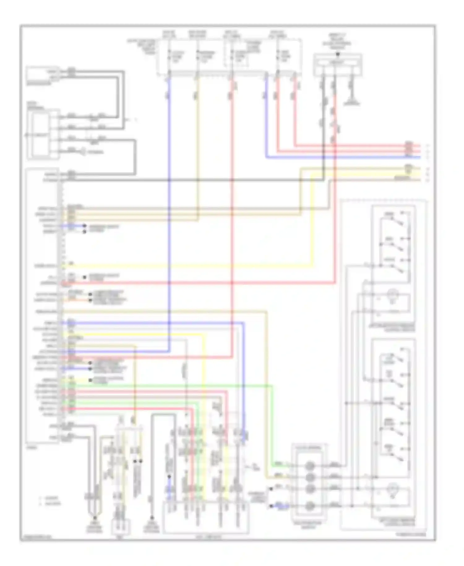 Sonata Hyundai VI (2009-2014): Radio circuit, except hybrid without navigation & with jbl amplifier (1 of 2)