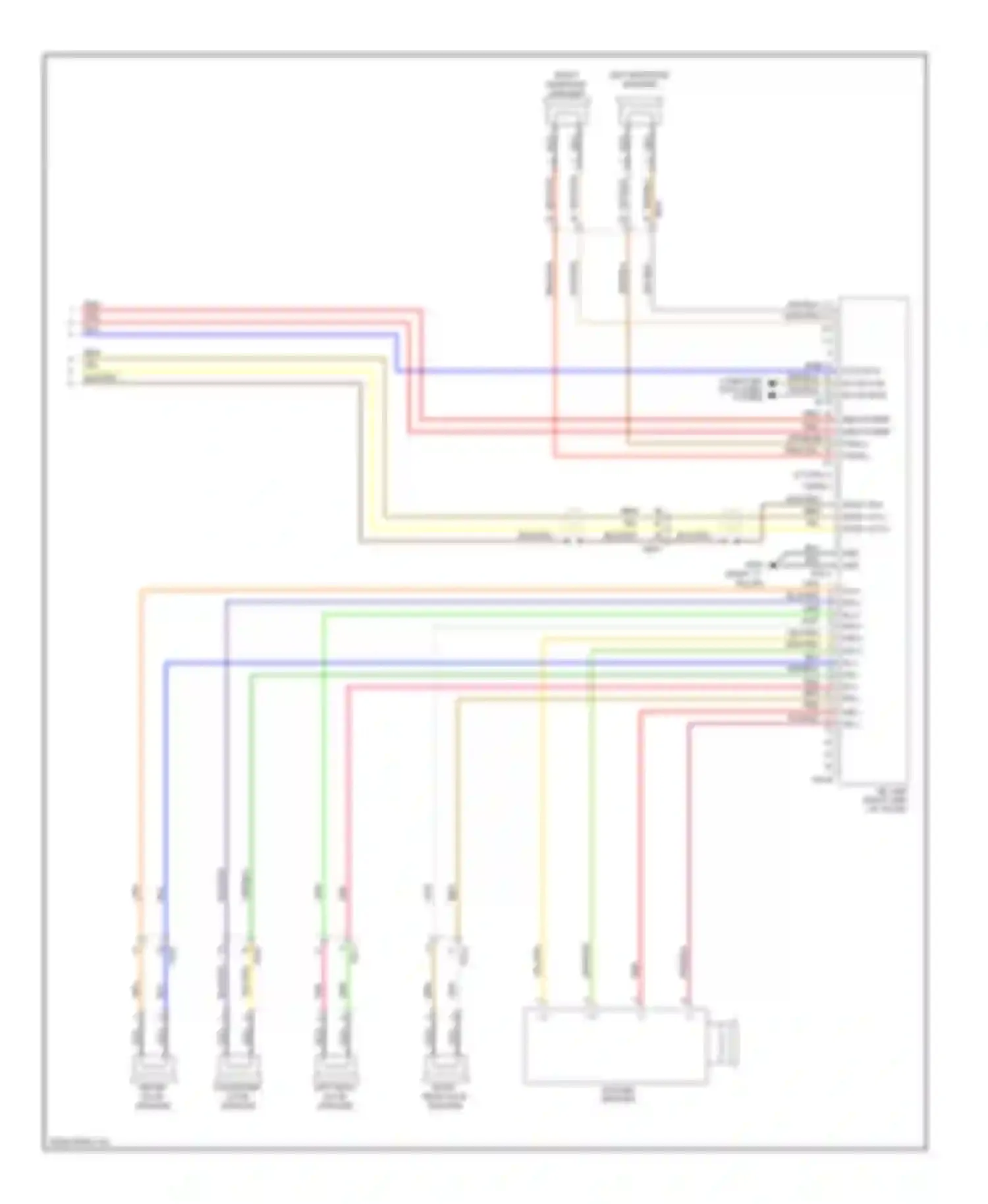 Sonata Hyundai VI (2009-2014): Radio circuit, except hybrid without navigation & with jbl amplifier (2 of 2)
