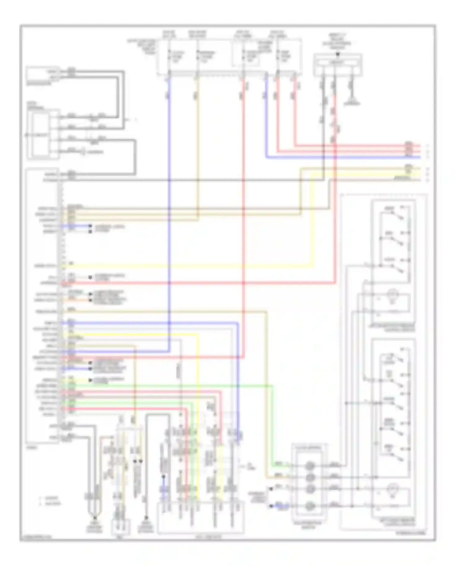 Sonata Hyundai VI (2009-2014): Radio circuit, except hybrid without navigation with standard amplifier (1 of 2)