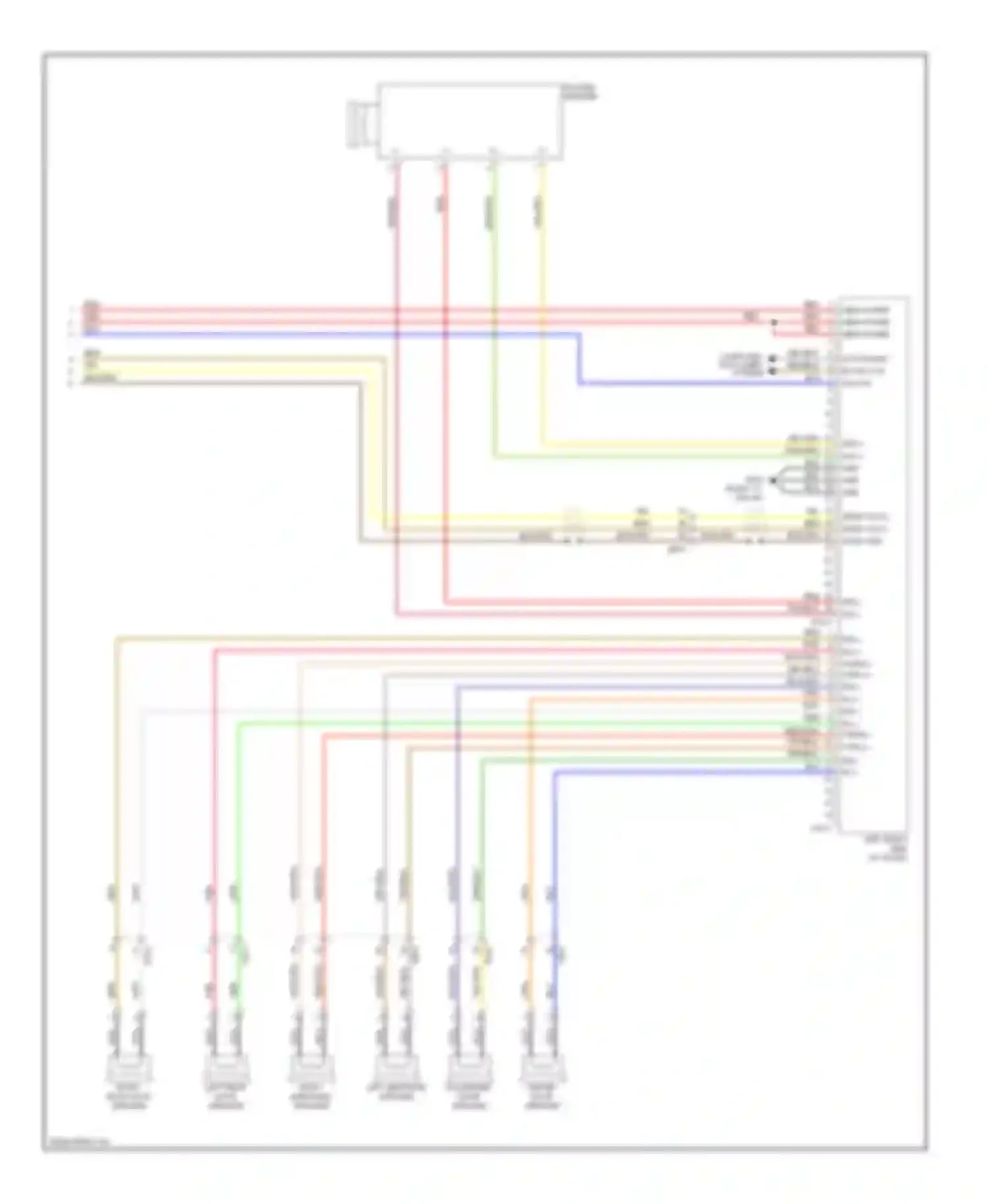 Sonata Hyundai VI (2009-2014): Radio circuit, except hybrid without navigation with standard amplifier (2 of 2)