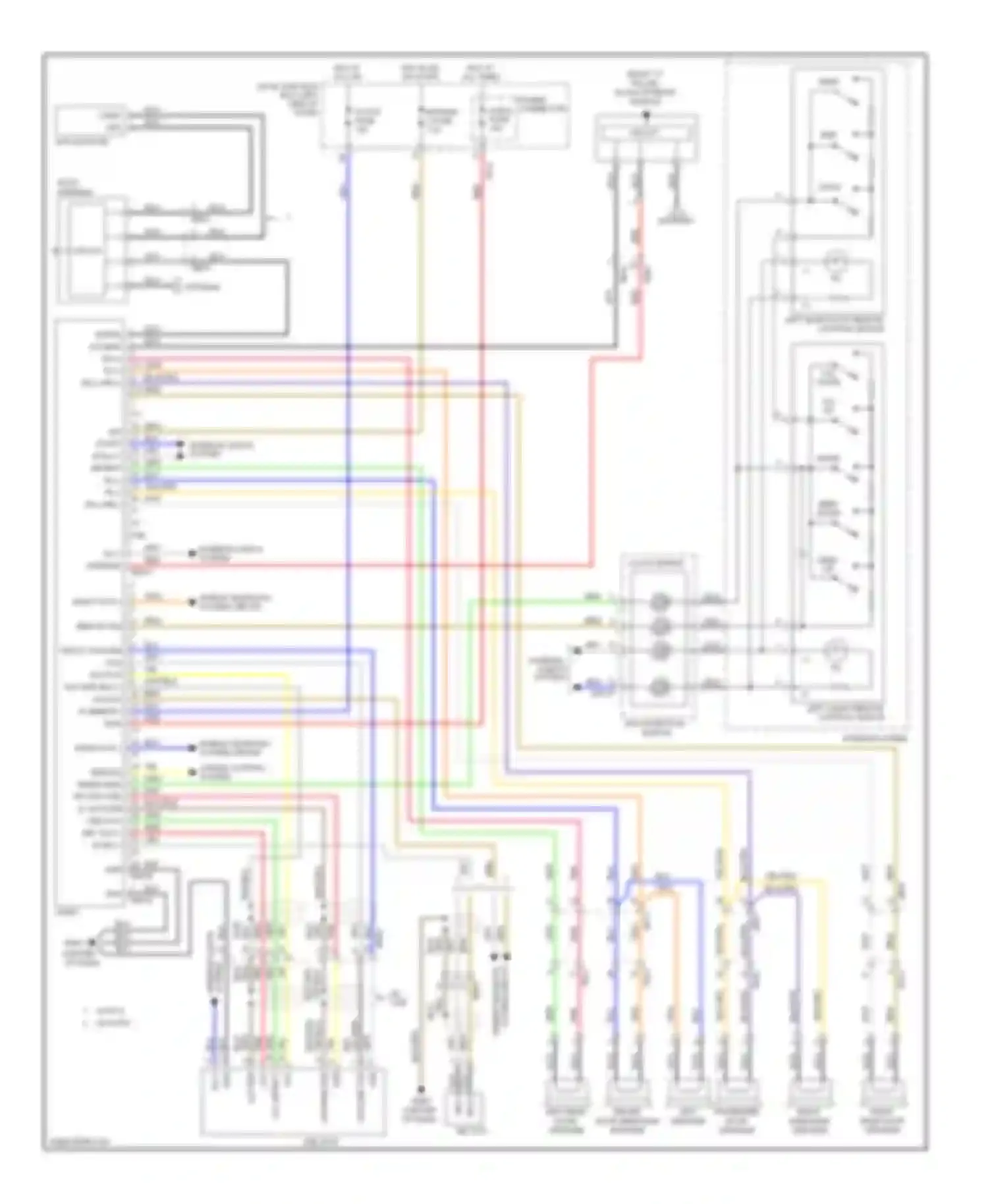 Sonata Hyundai VI (2009-2014): Radio circuit, except hybrid without navigation without standard amplifier & jbl amplifier