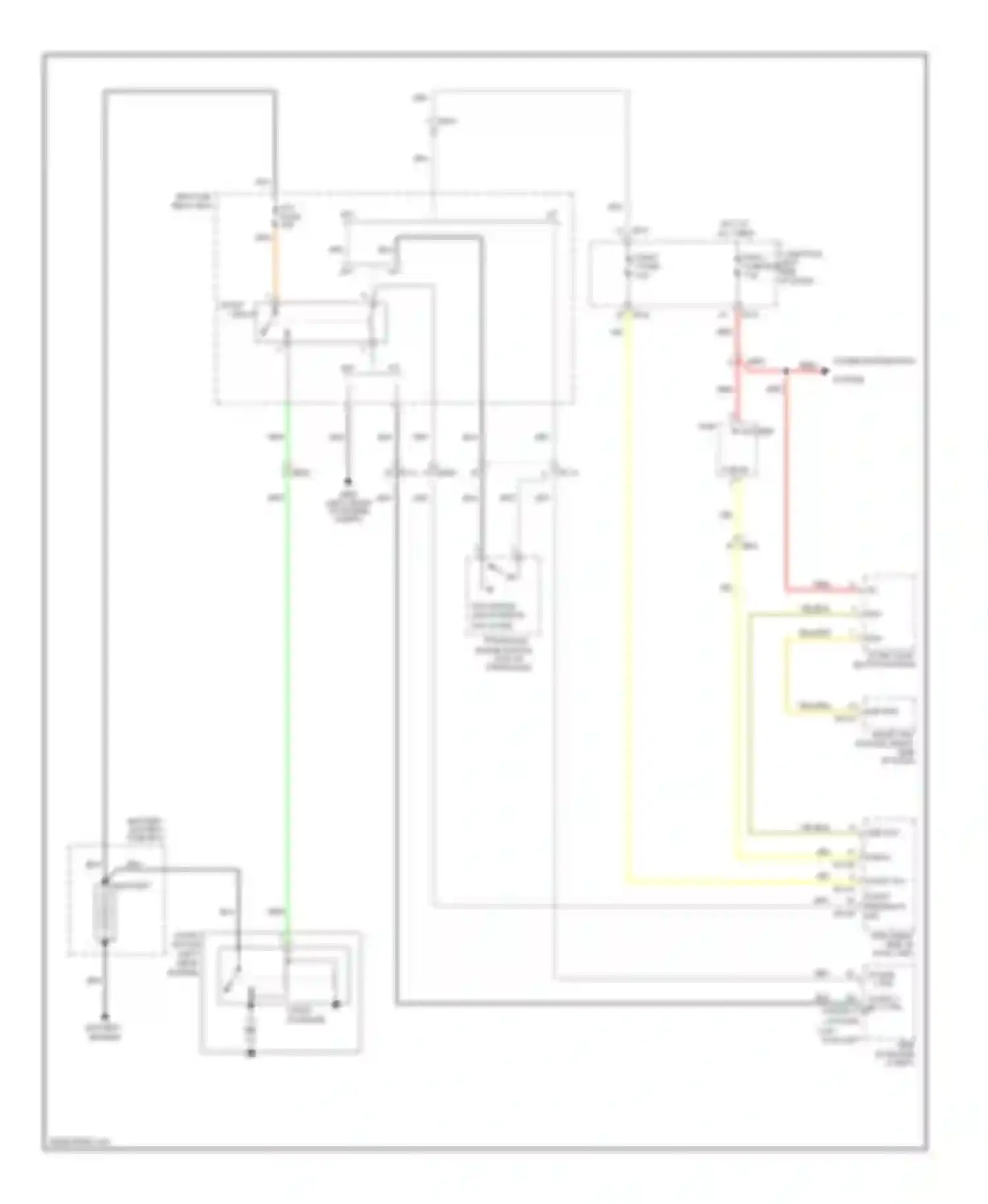 Sonata Hyundai VI (2009-2014): Starting circuit, except hybrid with smart key