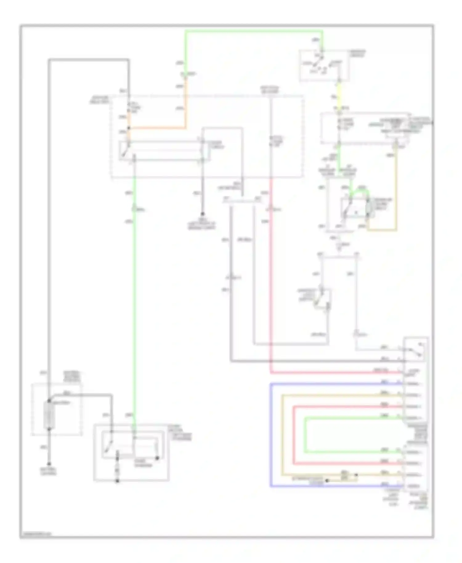 Sonata Hyundai VI (2009-2014): Starting circuit, except hybrid without smart key
