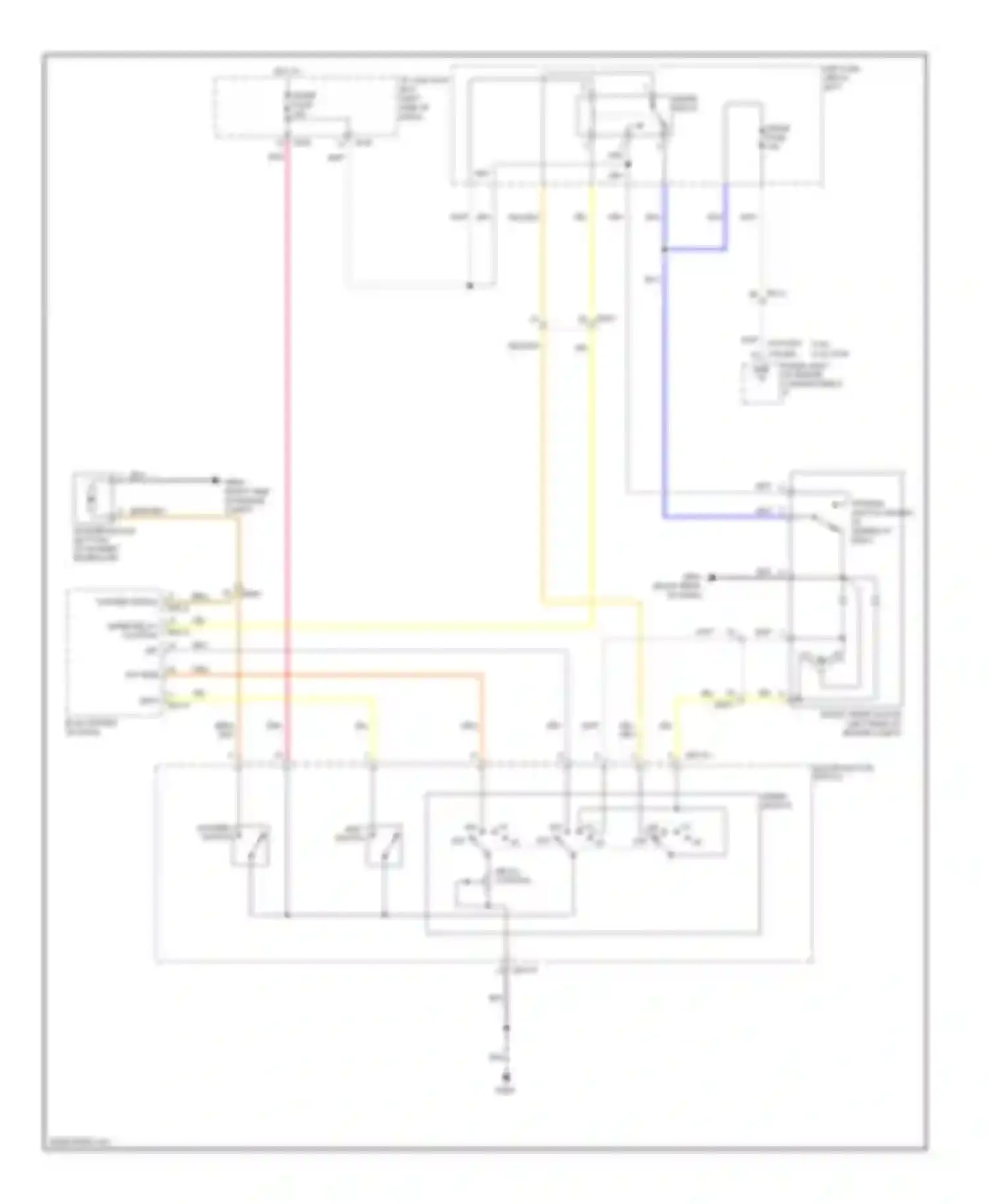 Sonata Hyundai VI (2009-2014): Wiper/washer circuit, except hybrid