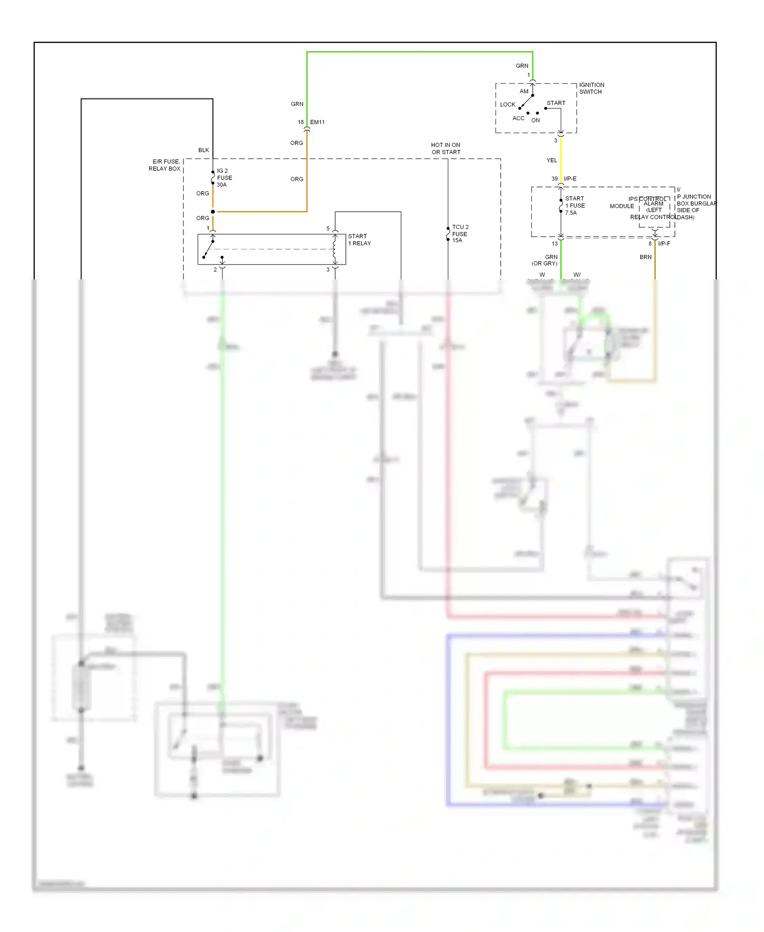 Wiring diagram a/t m/t for Hyundai Sonata VI (2009-2014) (2 of 2)