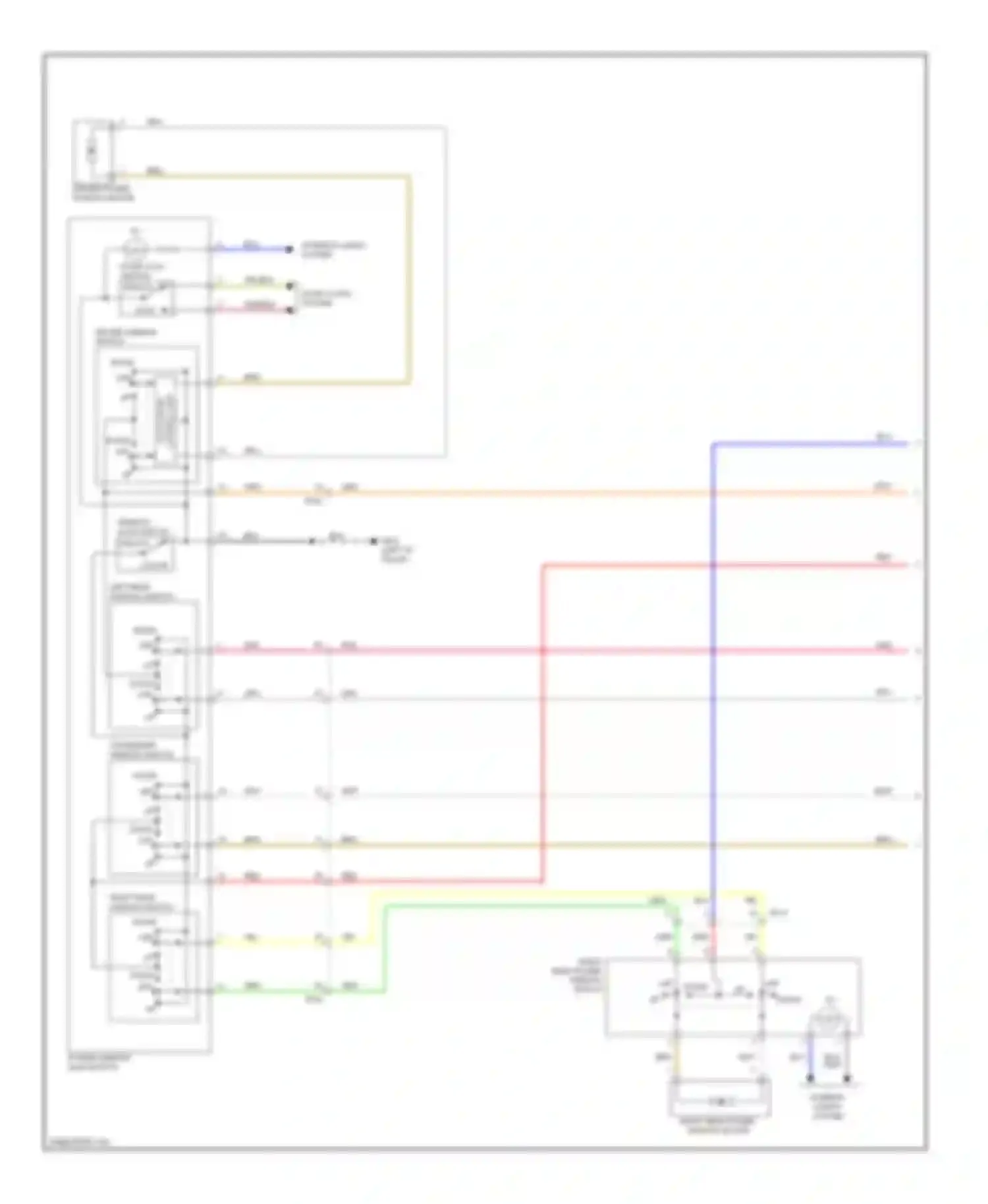 Wiring diagram auto down control unit for Hyundai Sonata VI (2009-2014) (1 of 2)