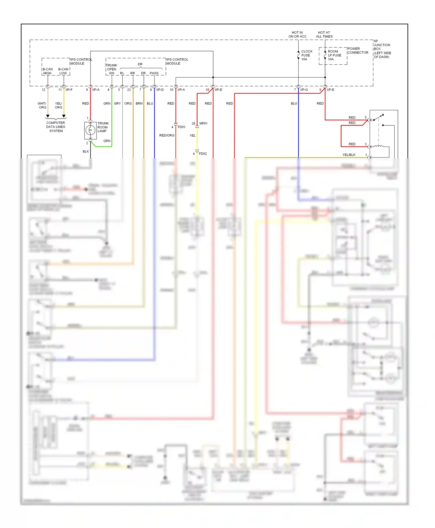 Wiring diagram b-can for Hyundai Sonata VI (2009-2014) (4 of 12)