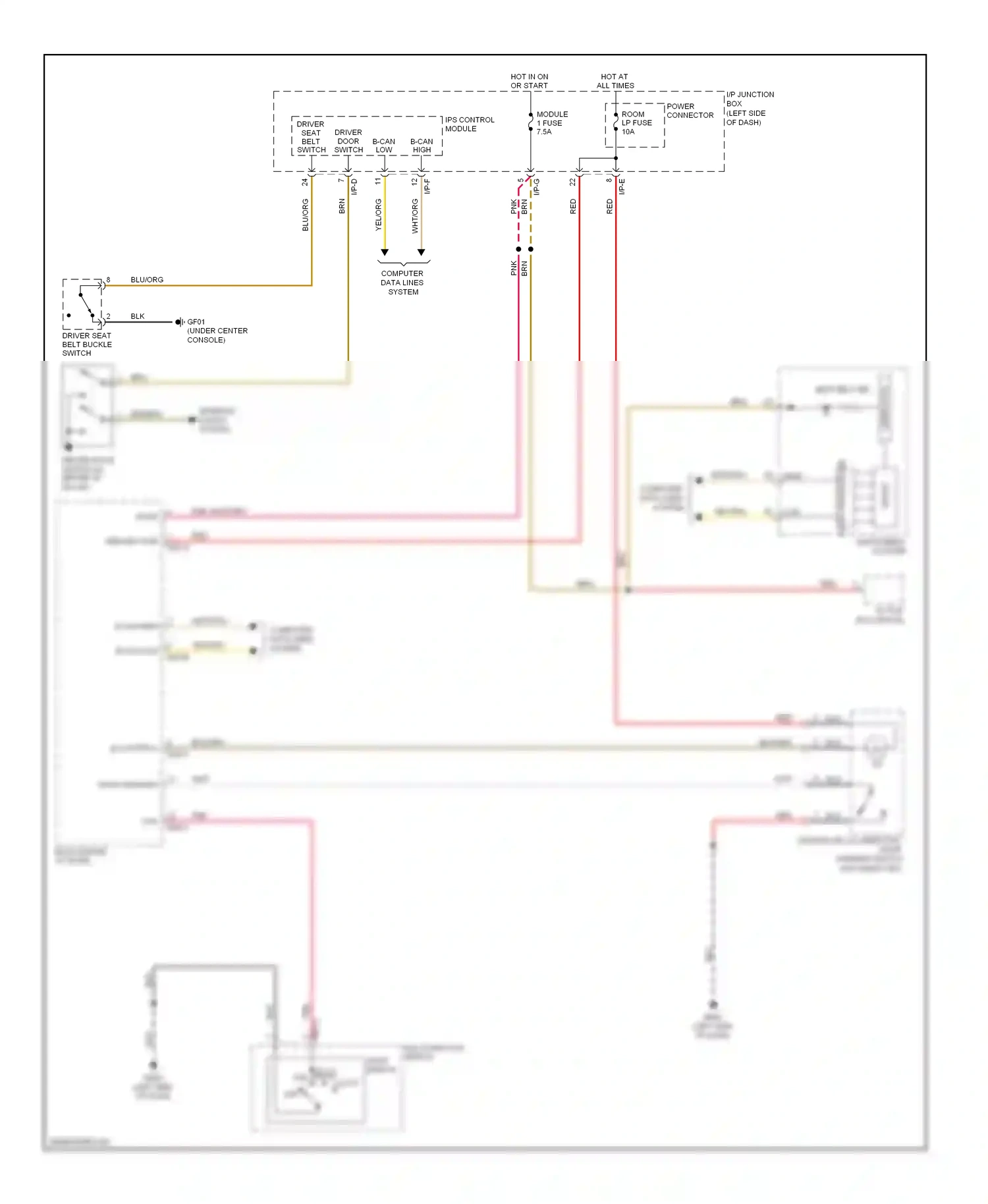 Wiring diagram blu/org for Hyundai Sonata VI (2009-2014) (71 of 80)