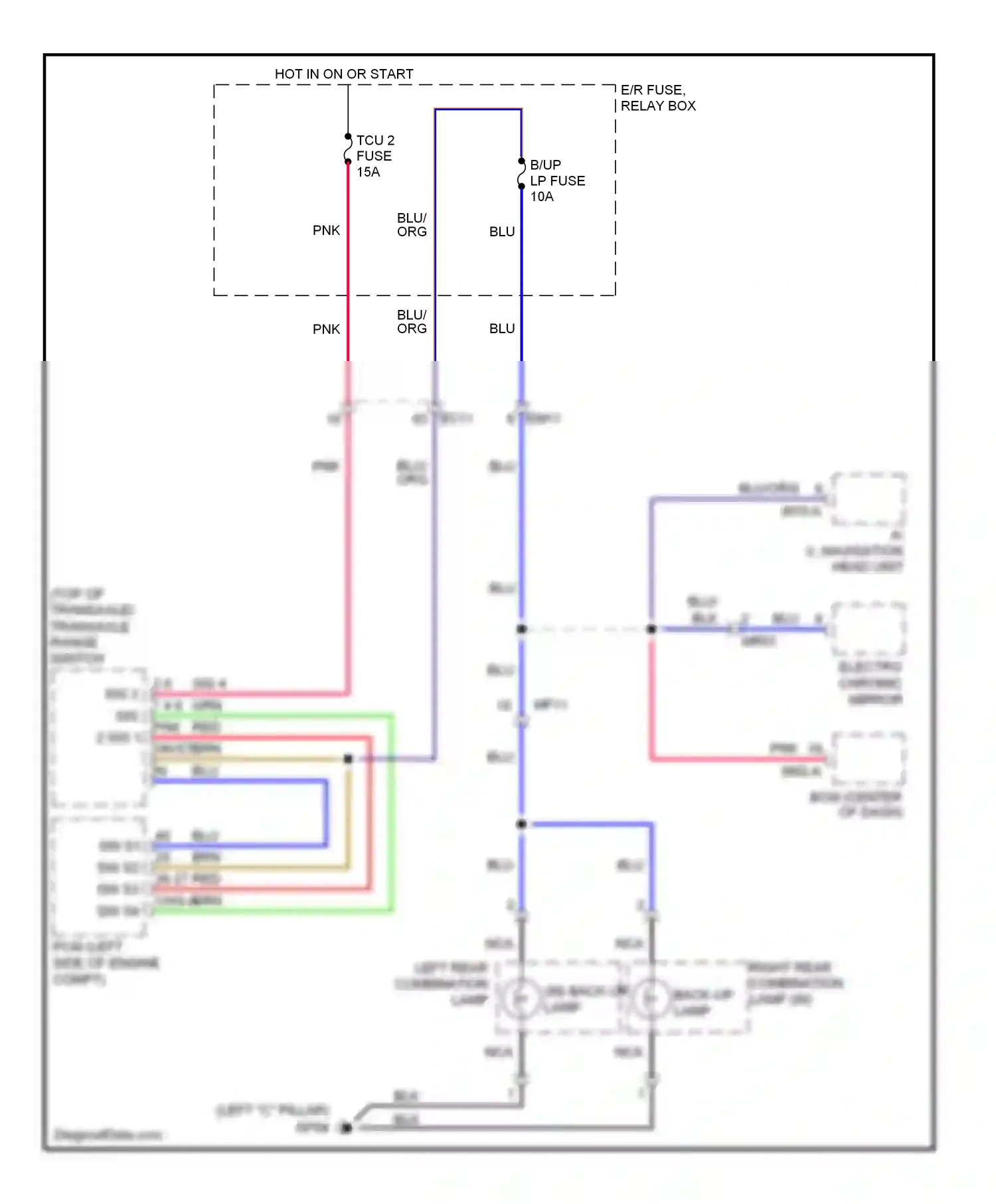 Wiring diagram blu/org for Hyundai Sonata VI (2009-2014) (32 of 80)