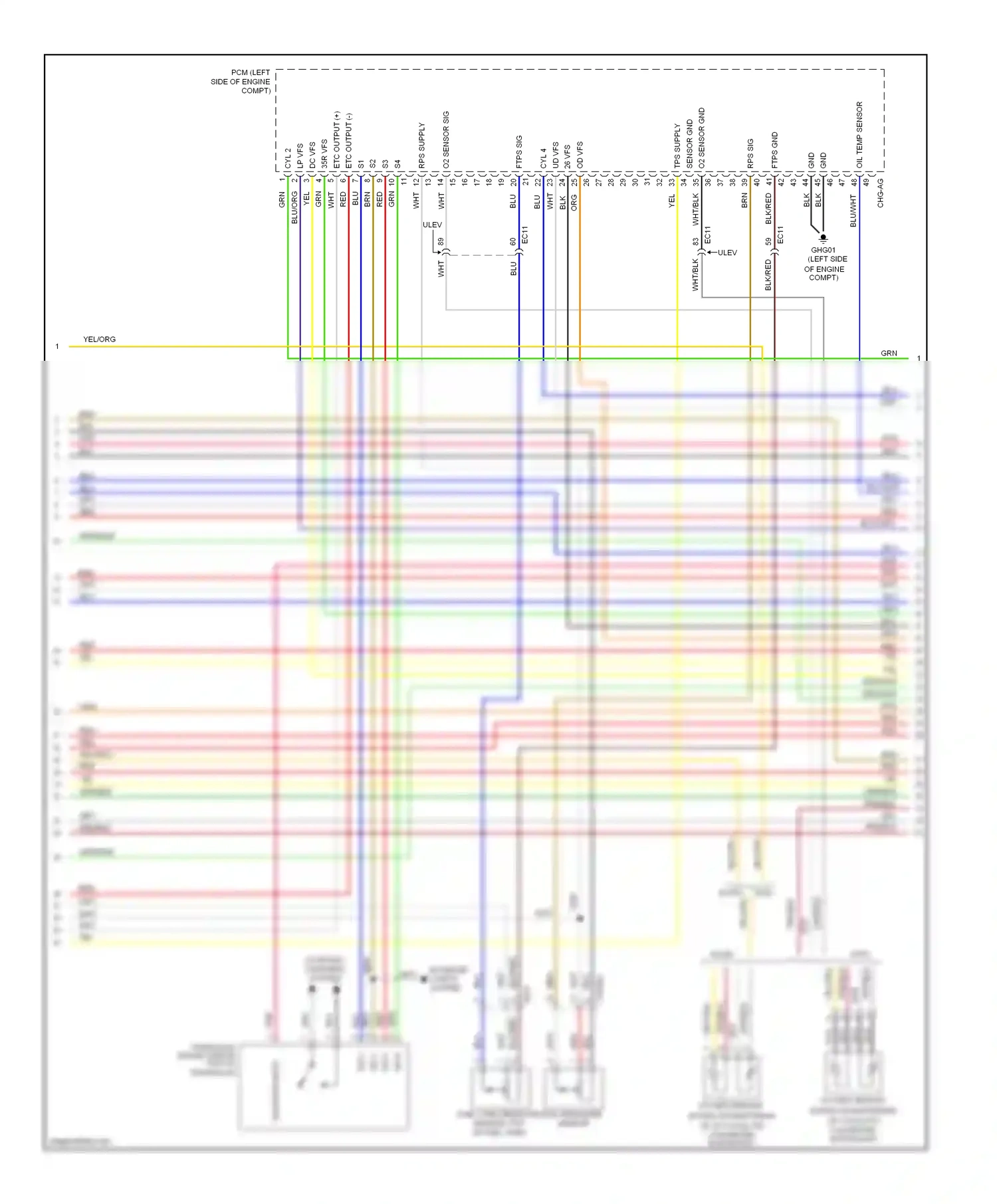 Wiring diagram blu/org for Hyundai Sonata VI (2009-2014) (24 of 80)