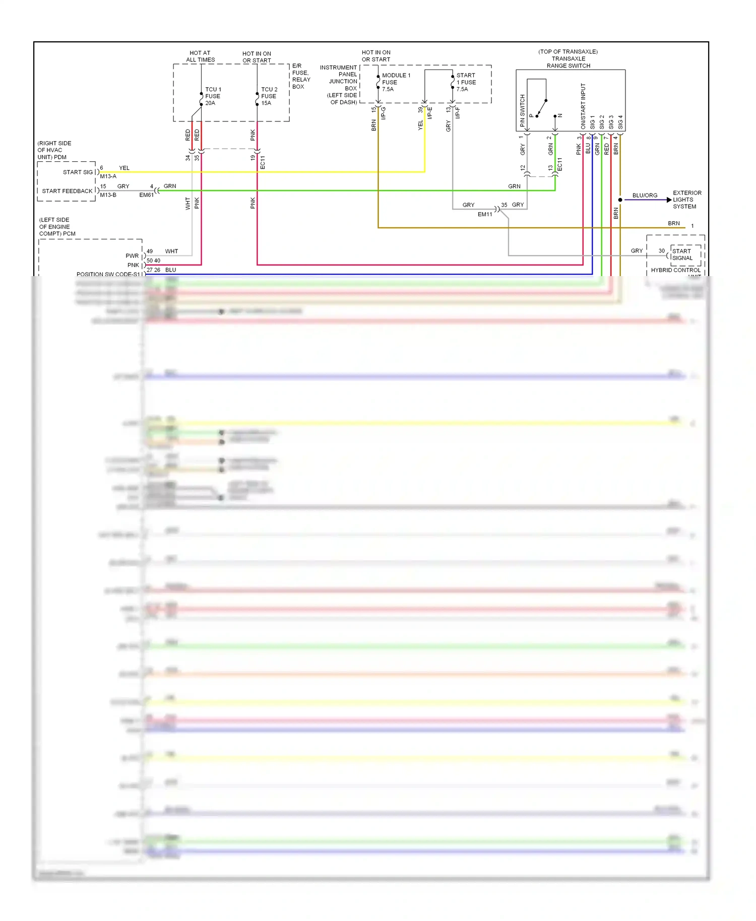 Wiring diagram blu/org for Hyundai Sonata VI (2009-2014) (79 of 80)