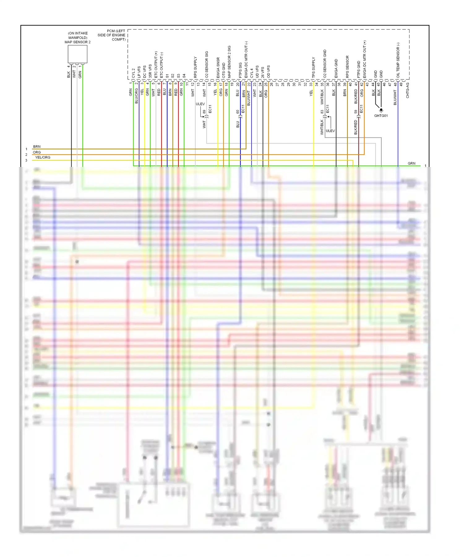 Wiring diagram cyl 2 for Hyundai Sonata VI (2009-2014) (1 of 2)