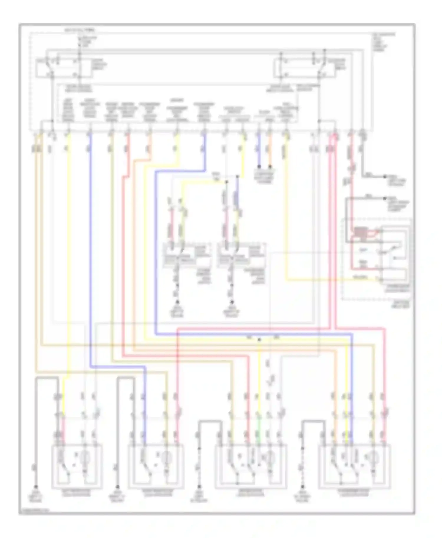 Wiring diagram door unlock relay control for Hyundai Sonata VI (2009-2014) (2 of 4)