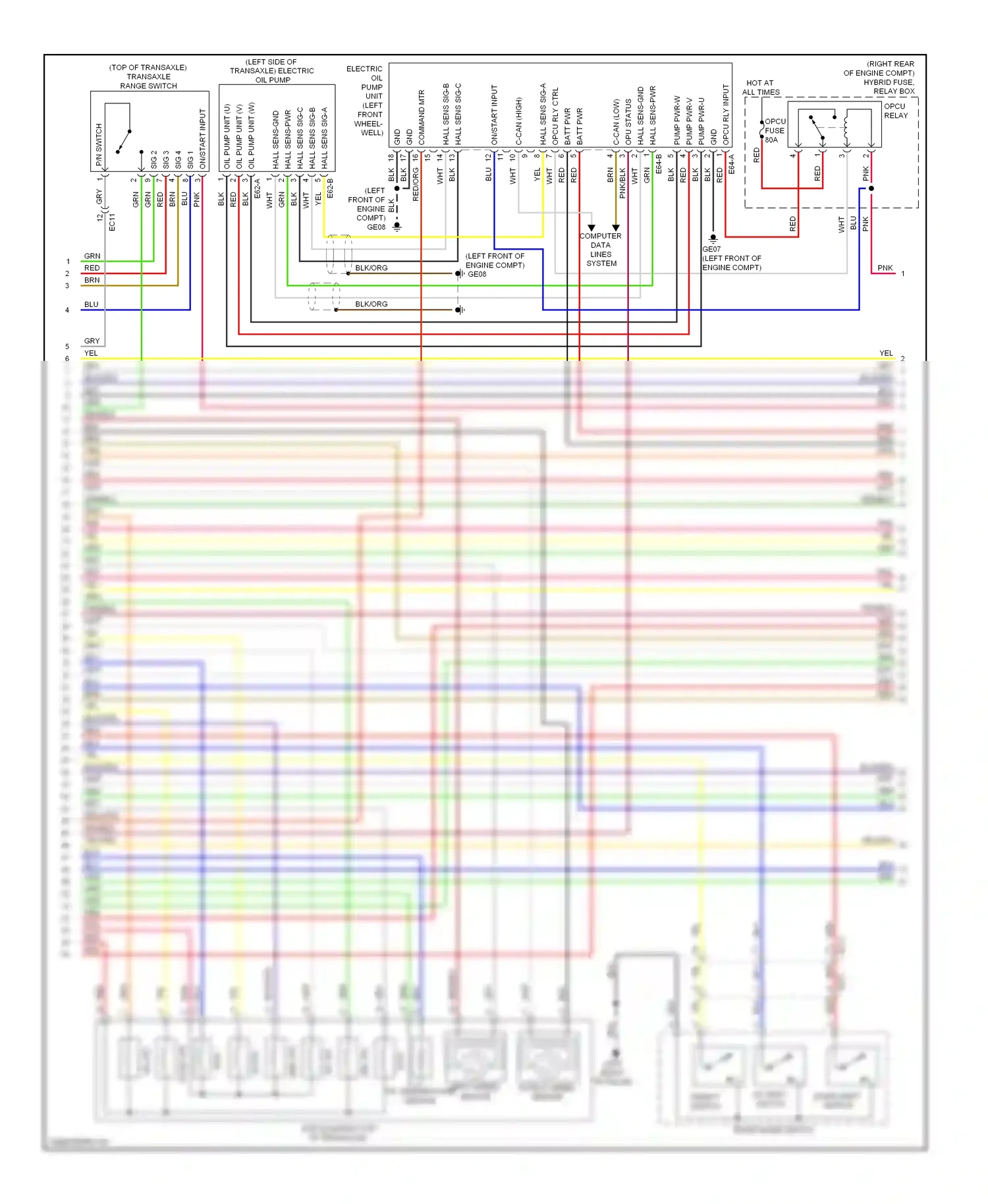 Hyundai Sonata VI (2009-2014) down shift switch wiring diagram  (2 of 2)
