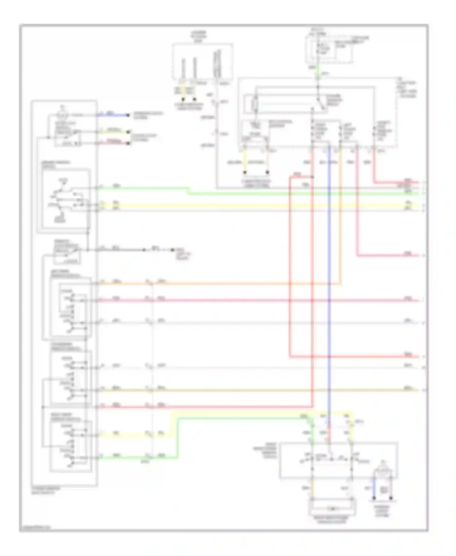 Wiring diagram driver window switch for Hyundai Sonata VI (2009-2014) (2 of 4)
