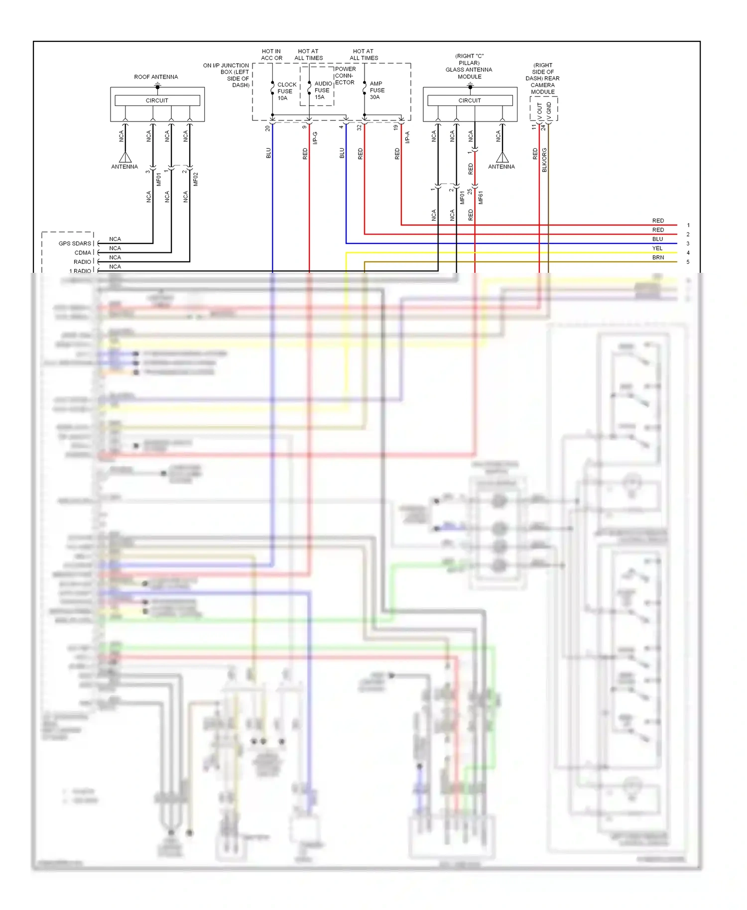 Wiring diagram interior lights for Hyundai Sonata VI (2009-2014) (1 of 11)