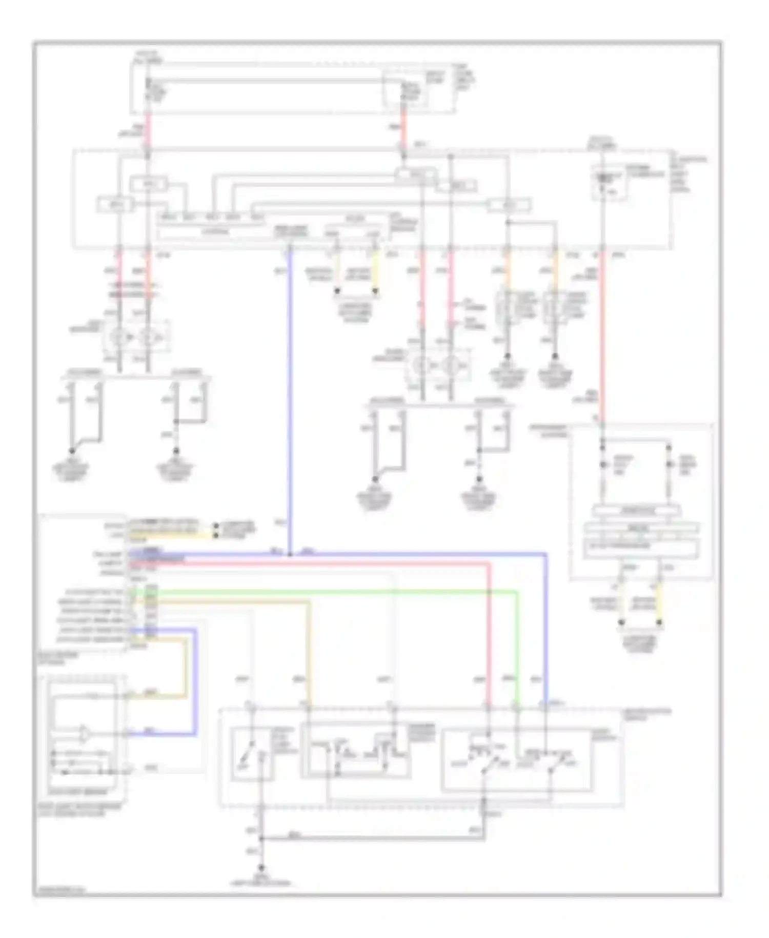 Wiring diagram left front fog lamp for Hyundai Sonata VI (2009-2014) (1 of 4)