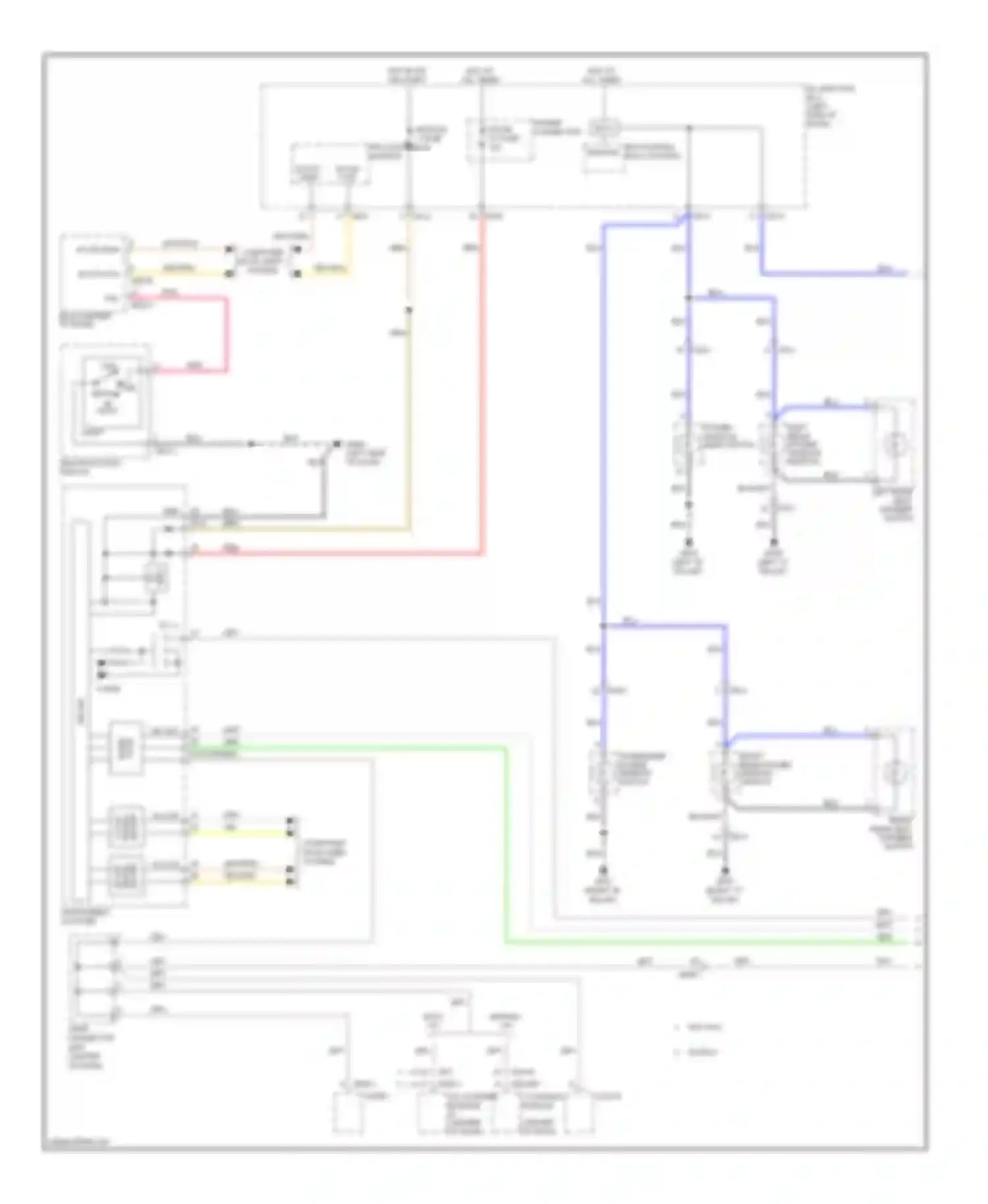 Wiring diagram left rear power window switch for Hyundai Sonata VI (2009-2014) (2 of 9)
