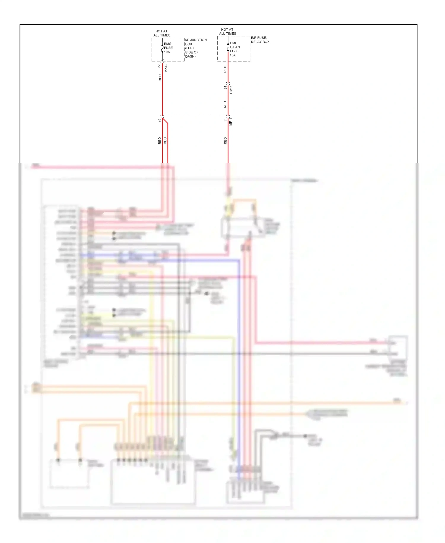 Wiring diagram main battery for Hyundai Sonata VI (2009-2014) (3 of 3)