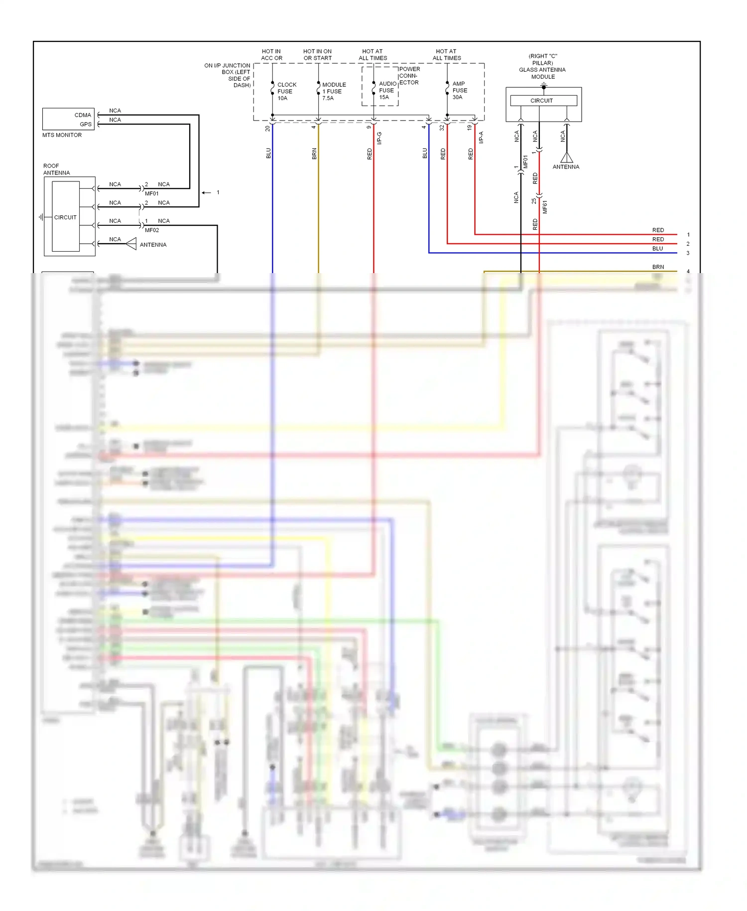 Hyundai Sonata VI (2009-2014) mobile telematic system circuit wiring diagram  (5 of 7)