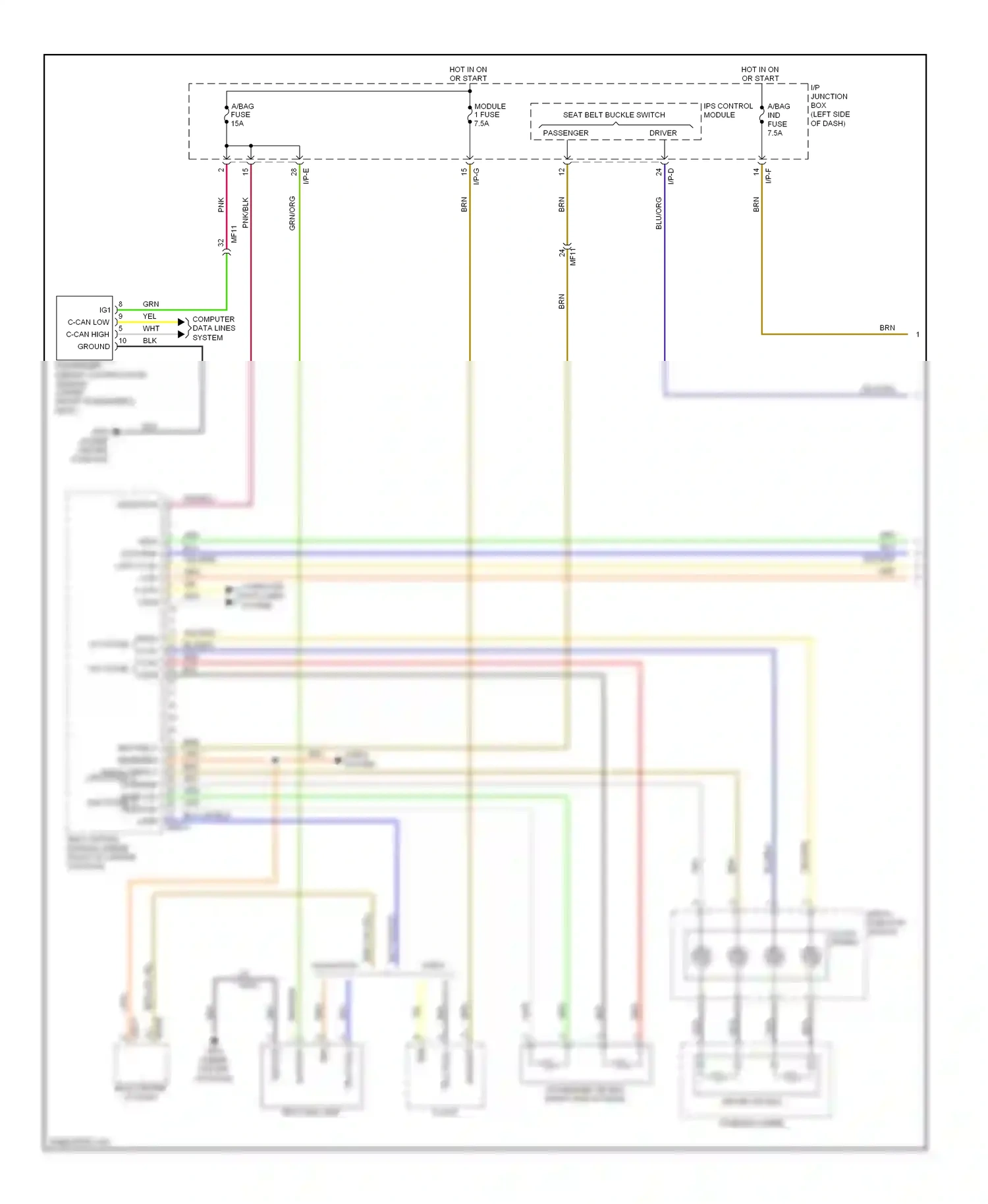 Wiring diagram red for Hyundai Sonata VI (2009-2014) (132 of 145)