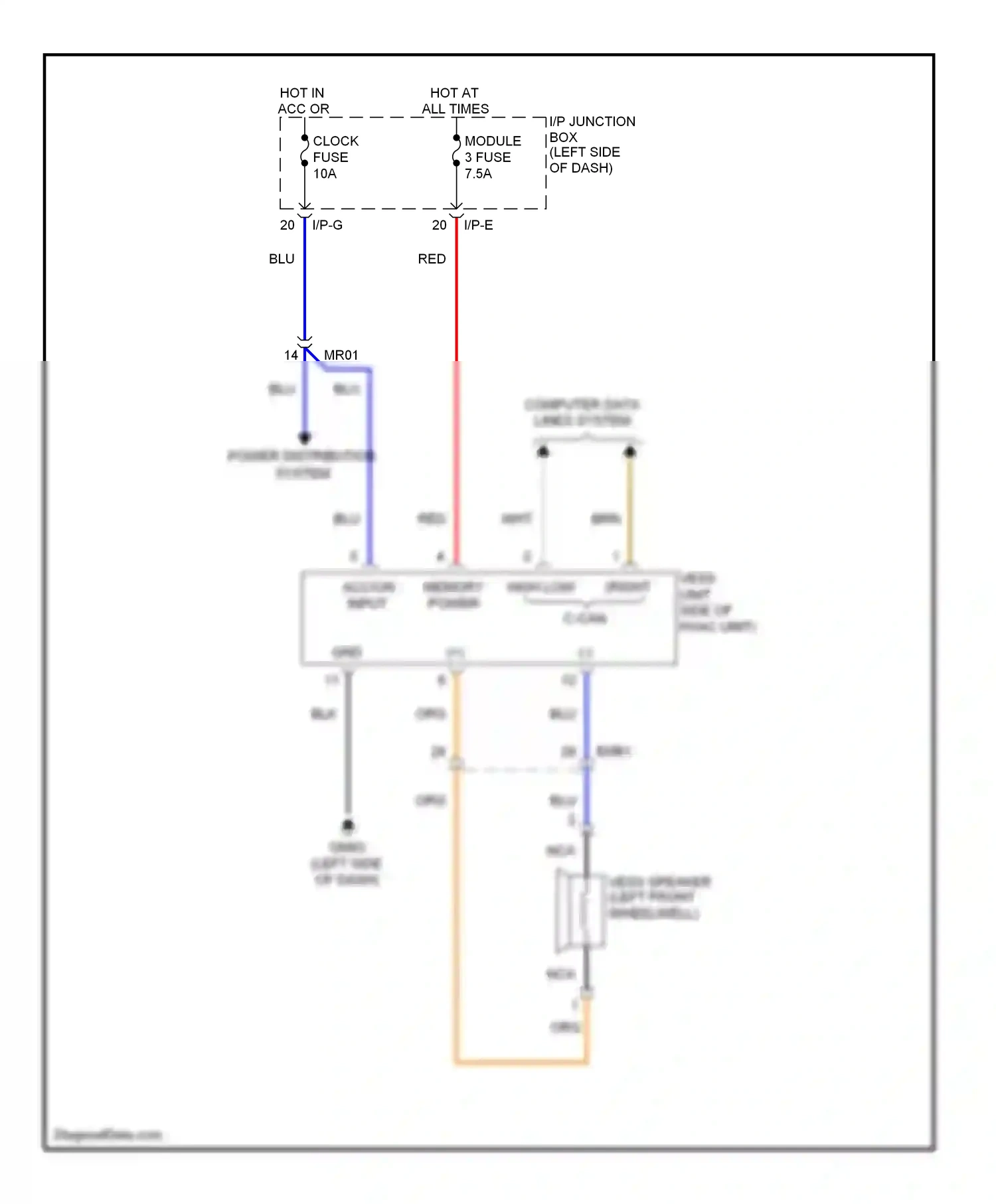 Wiring diagram red for Hyundai Sonata VI (2009-2014) (60 of 145)
