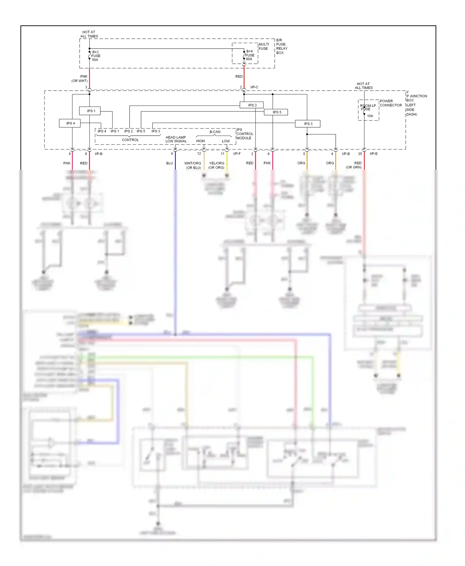 Wiring diagram red for Hyundai Sonata VI (2009-2014) (61 of 145)