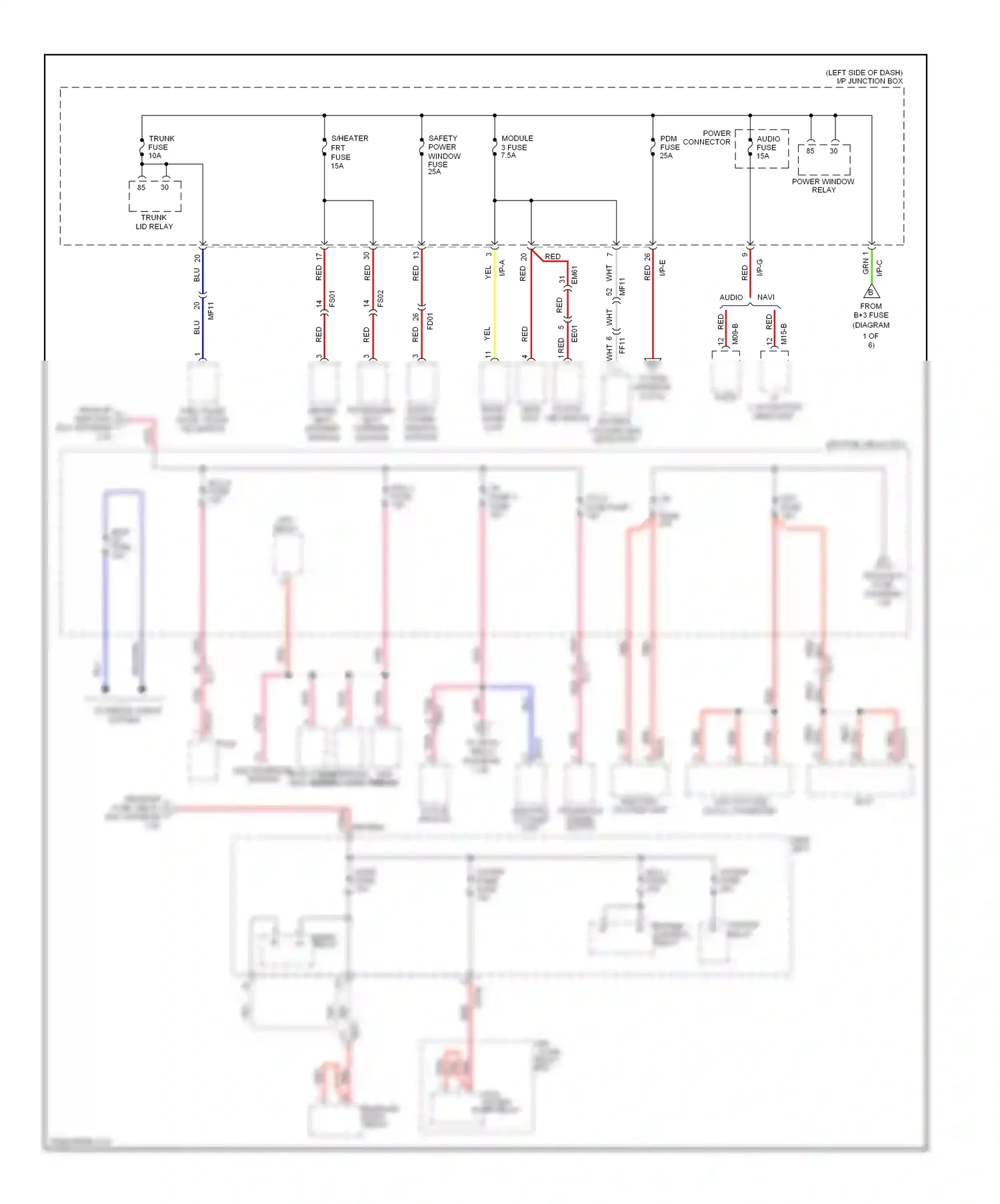 Wiring diagram red for Hyundai Sonata VI (2009-2014) (89 of 145)