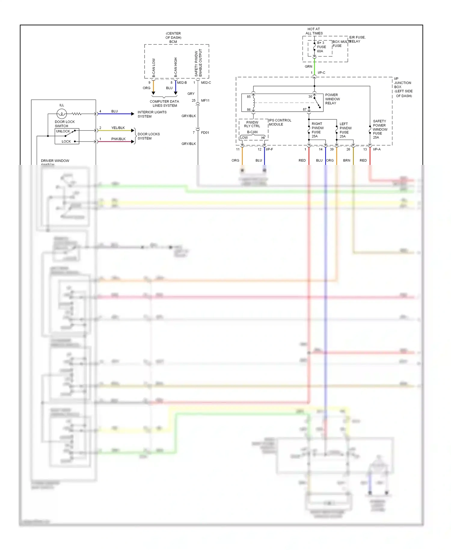 Wiring diagram red for Hyundai Sonata VI (2009-2014) (109 of 145)