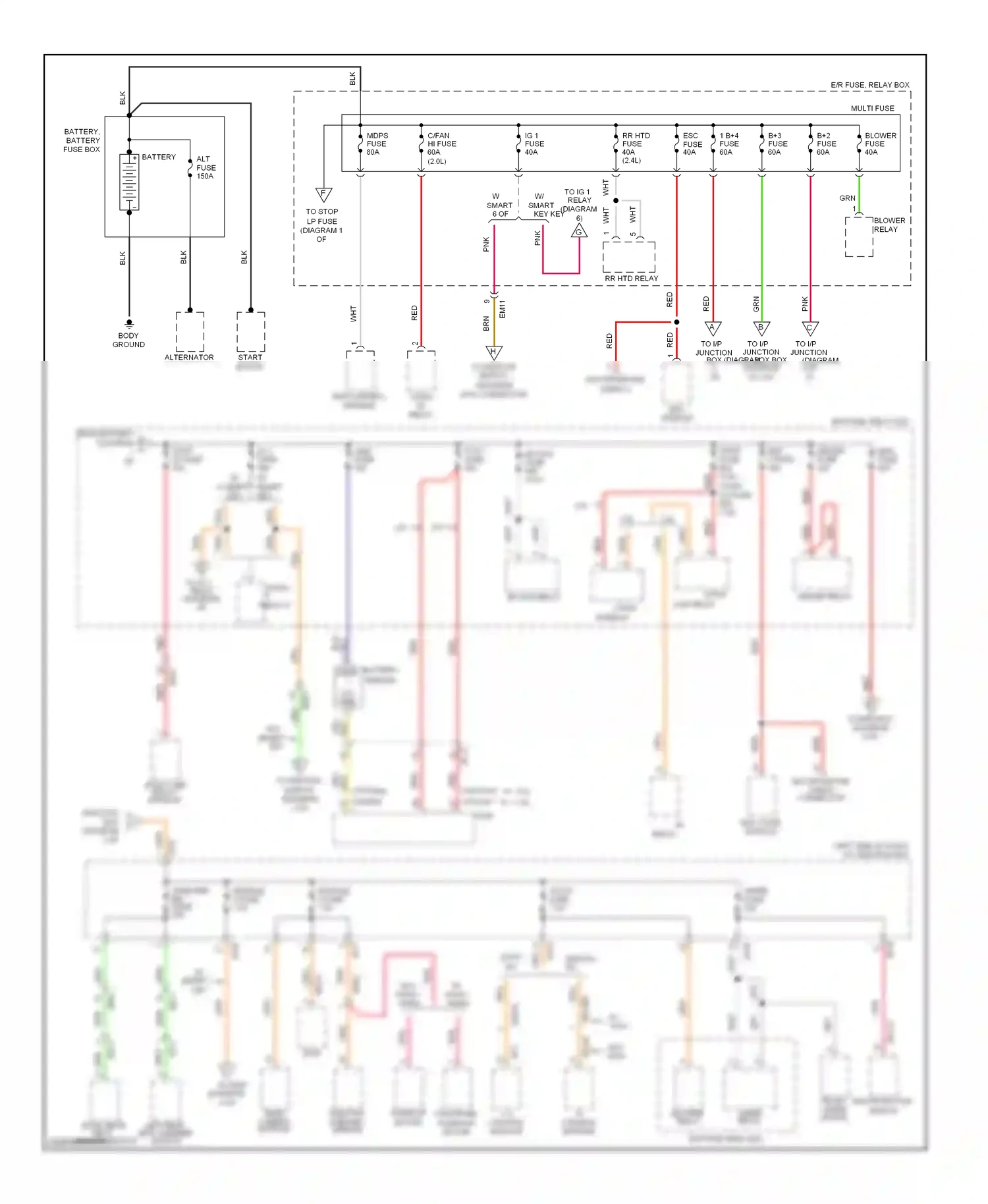 Wiring diagram red for Hyundai Sonata VI (2009-2014) (77 of 145)