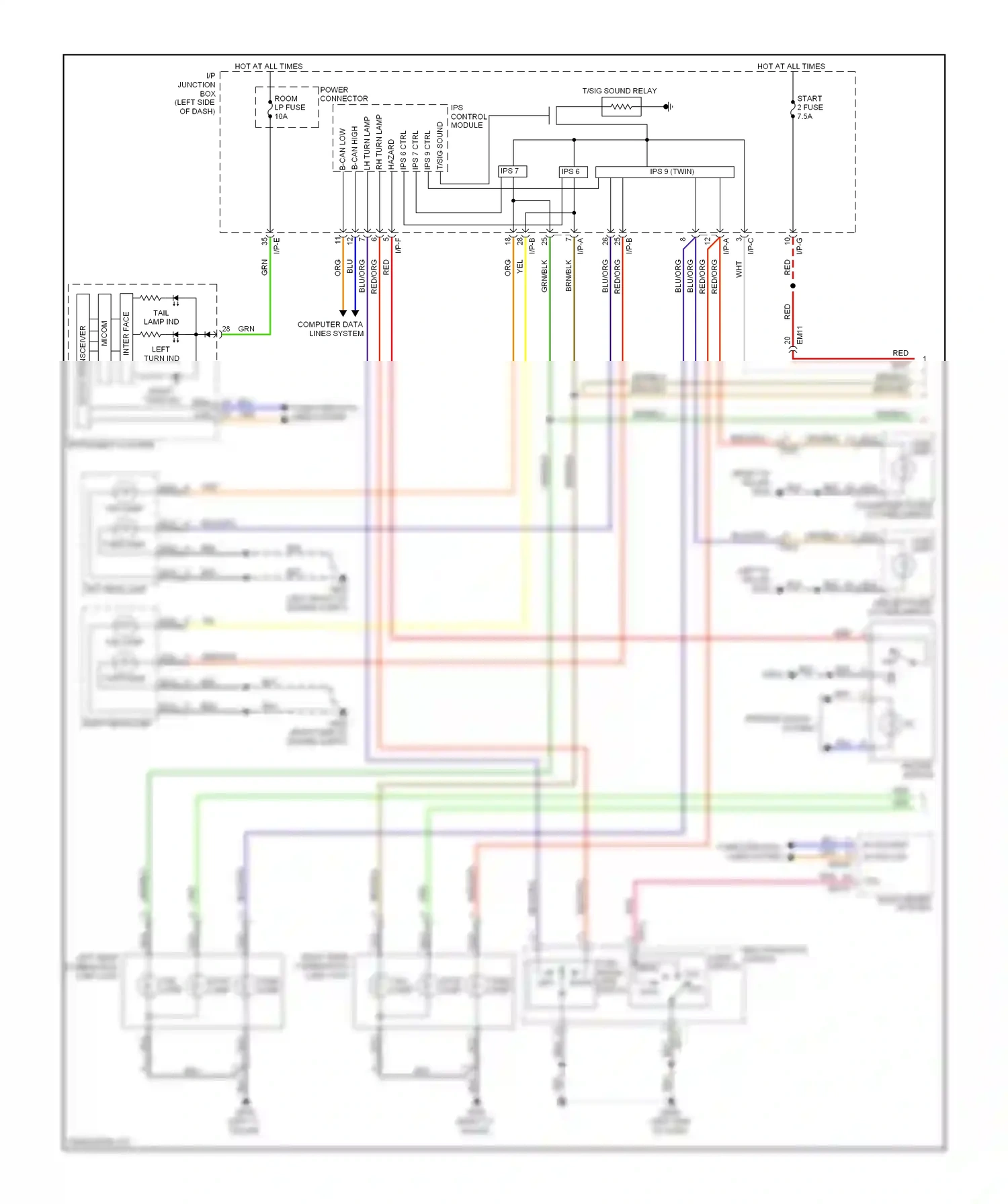 Wiring diagram red for Hyundai Sonata VI (2009-2014) (55 of 145)