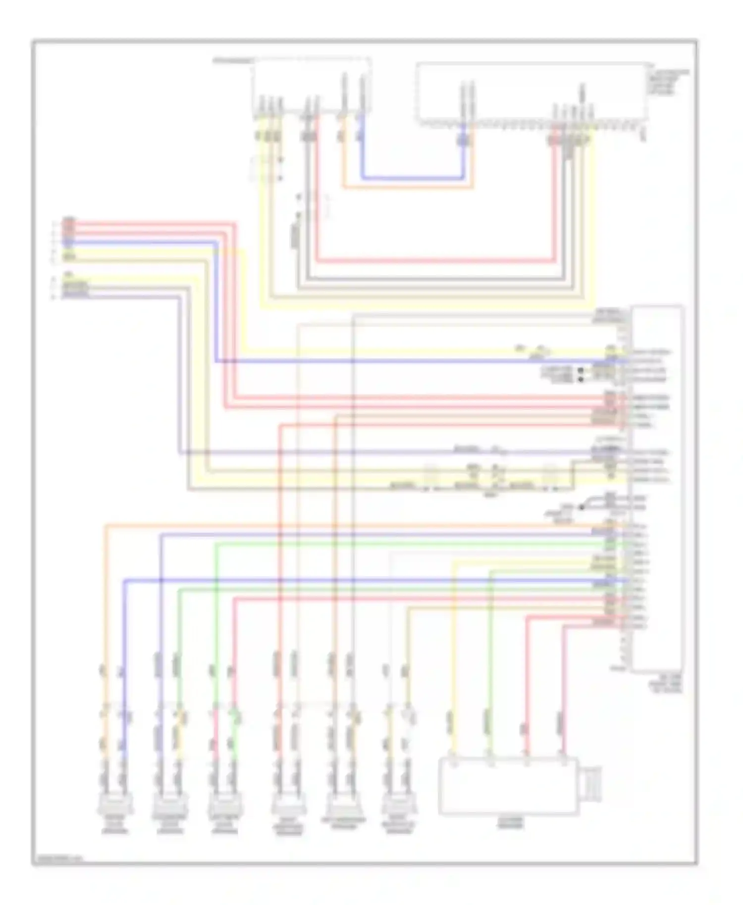 Wiring diagram right midrange speaker for Hyundai Sonata VI (2009-2014) (1 of 10)