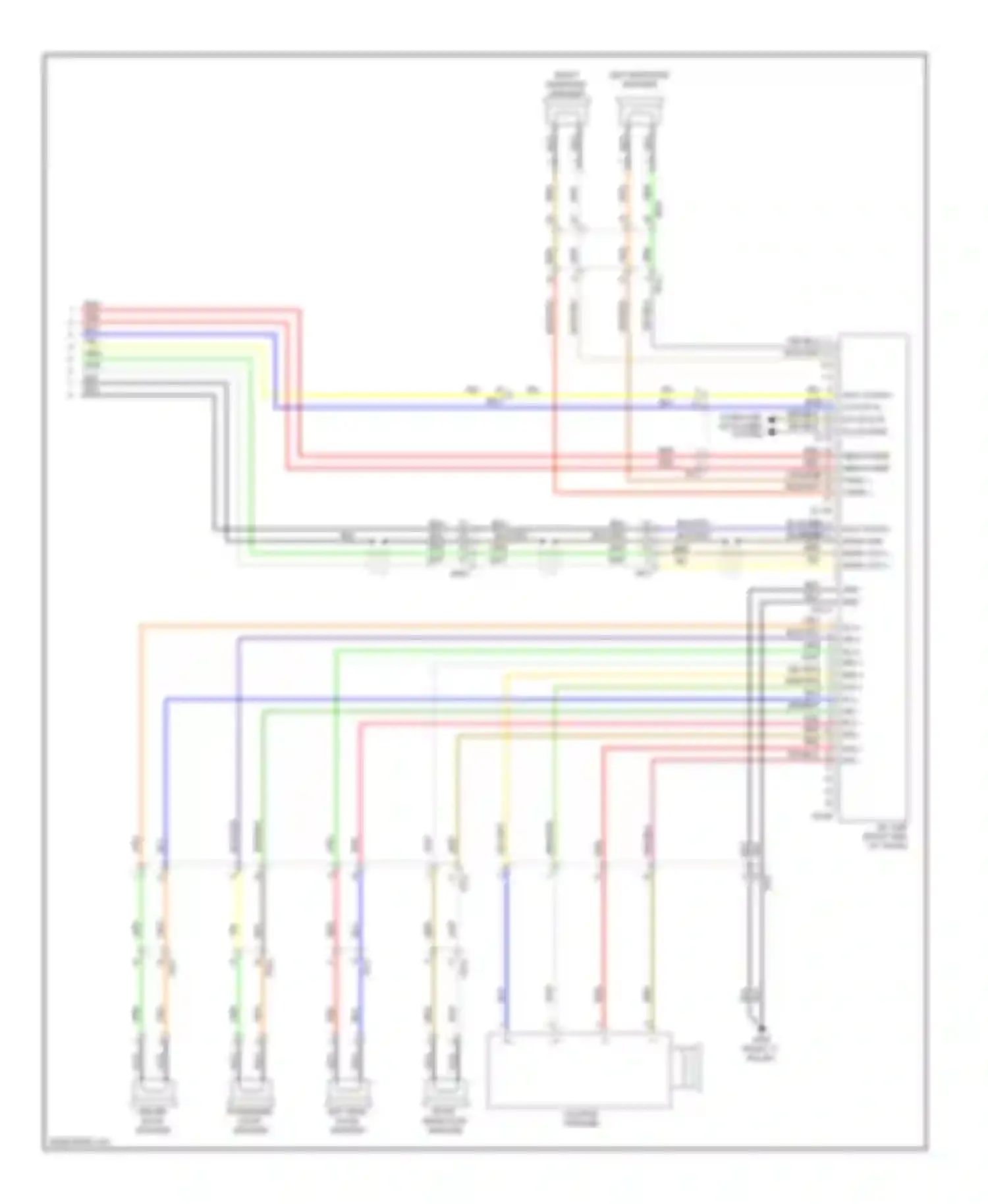 Wiring diagram right midrange speaker for Hyundai Sonata VI (2009-2014) (3 of 10)