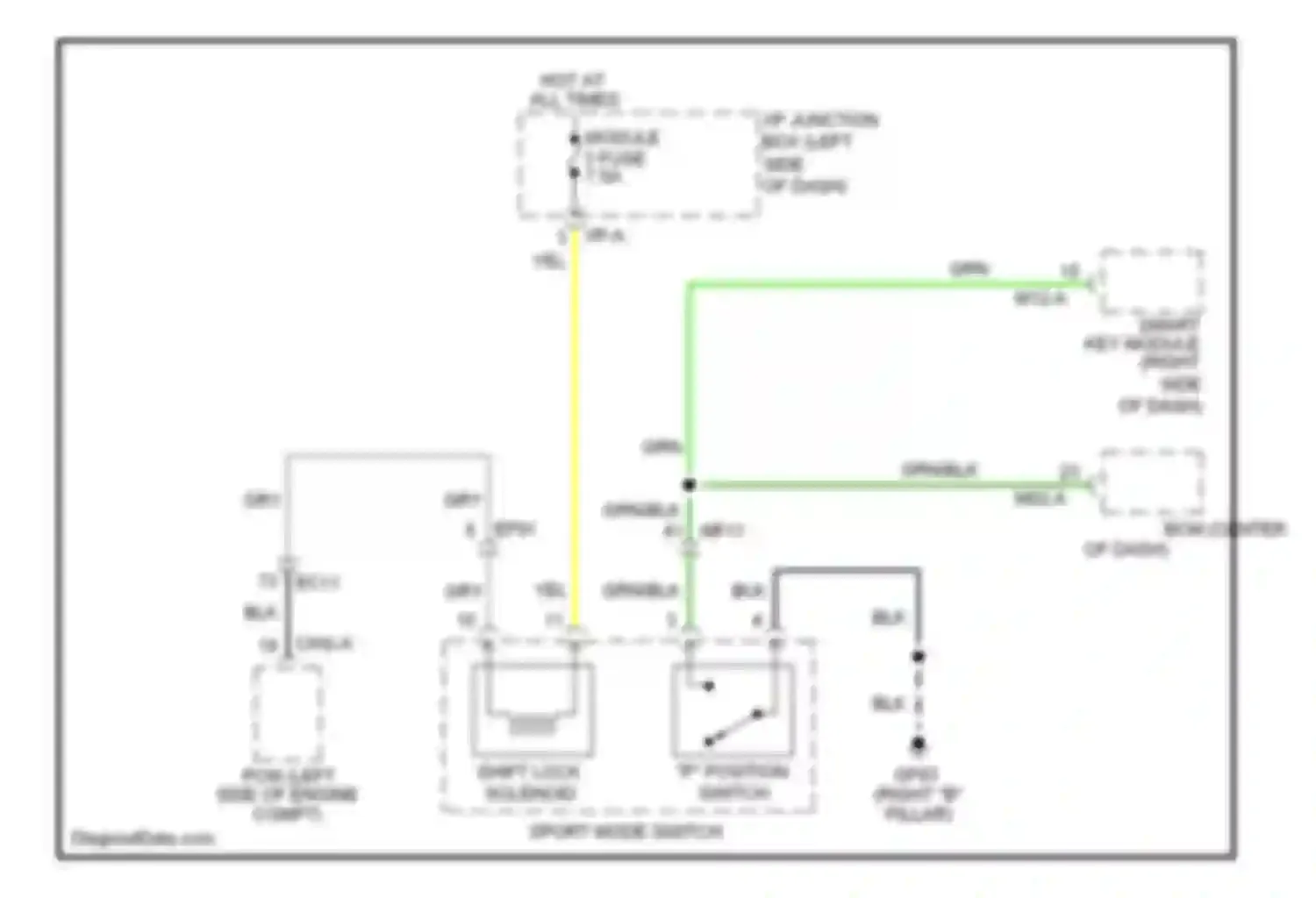Wiring diagram smart key module (right side for Hyundai Sonata VI (2009-2014) (1 of 2)