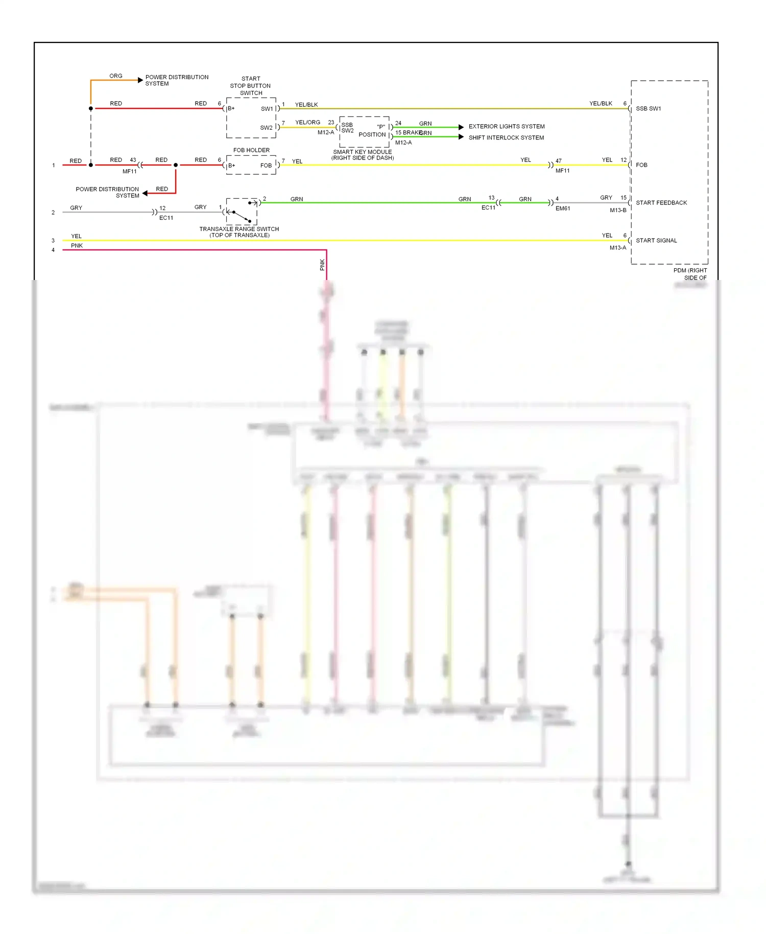 Wiring diagram start feedback for Hyundai Sonata VI (2009-2014) (1 of 2)