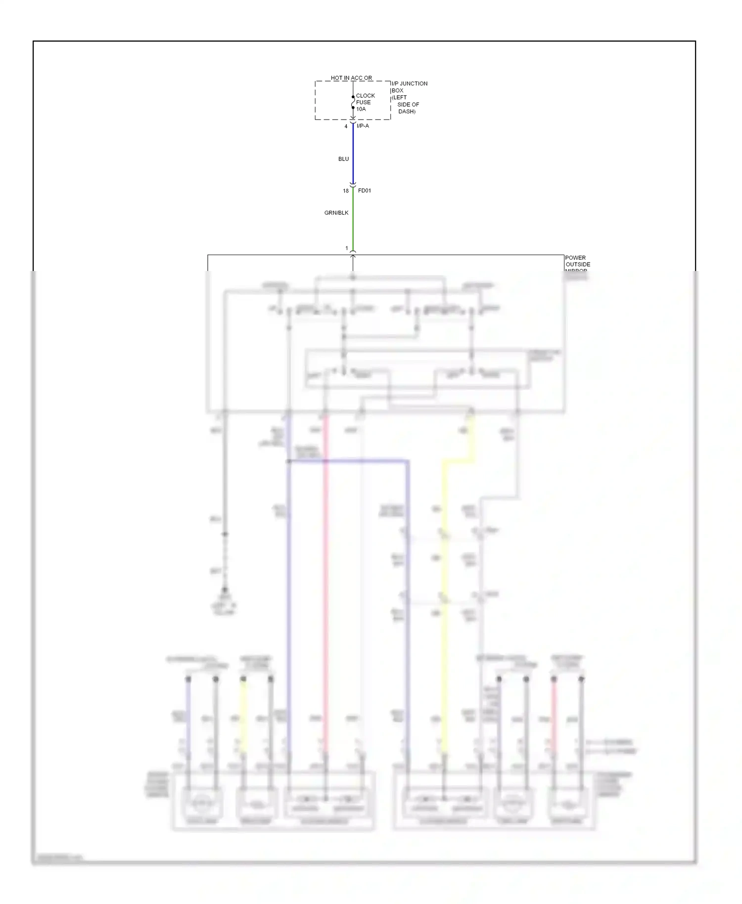 Wiring diagram up down for Hyundai Sonata VI (2009-2014) (1 of 3)