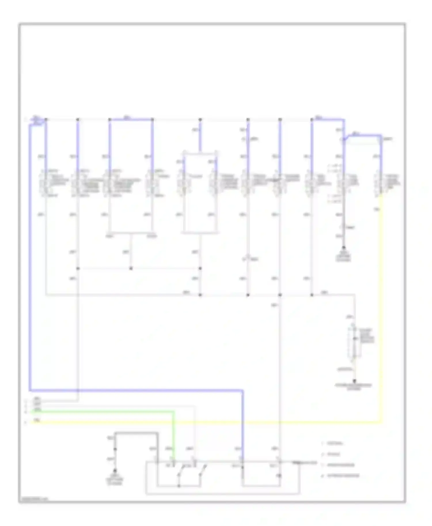 Wiring diagram w/ front monitor for Hyundai Sonata VI (2009-2014) (2 of 2)