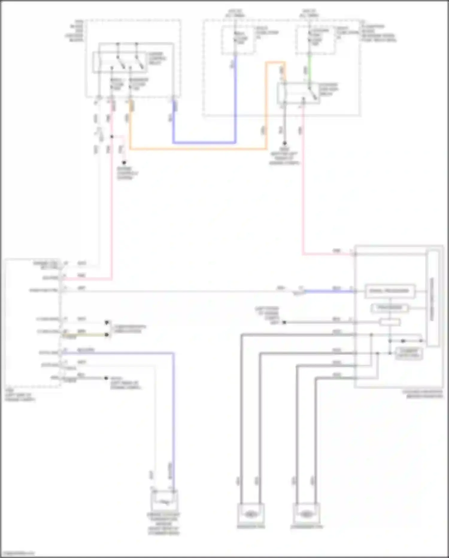 Sonata Hyundai VII facelift (2017-2019): 2.4l, cooling fan circuit