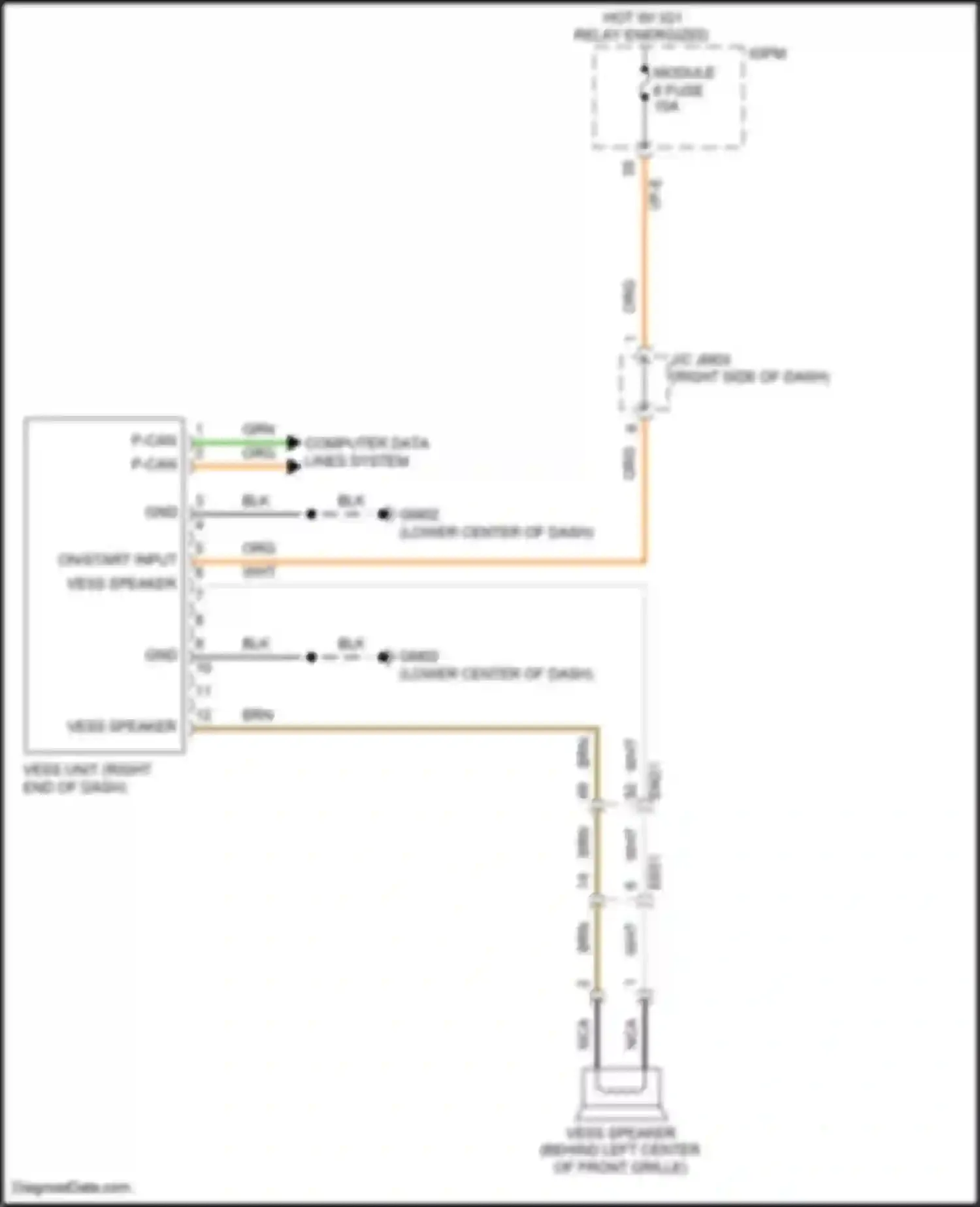 Sonata Hyundai VII facelift (2017-2019): Wiring diagram engine performance 2.0l hybrid, virtual engine sound system circuit