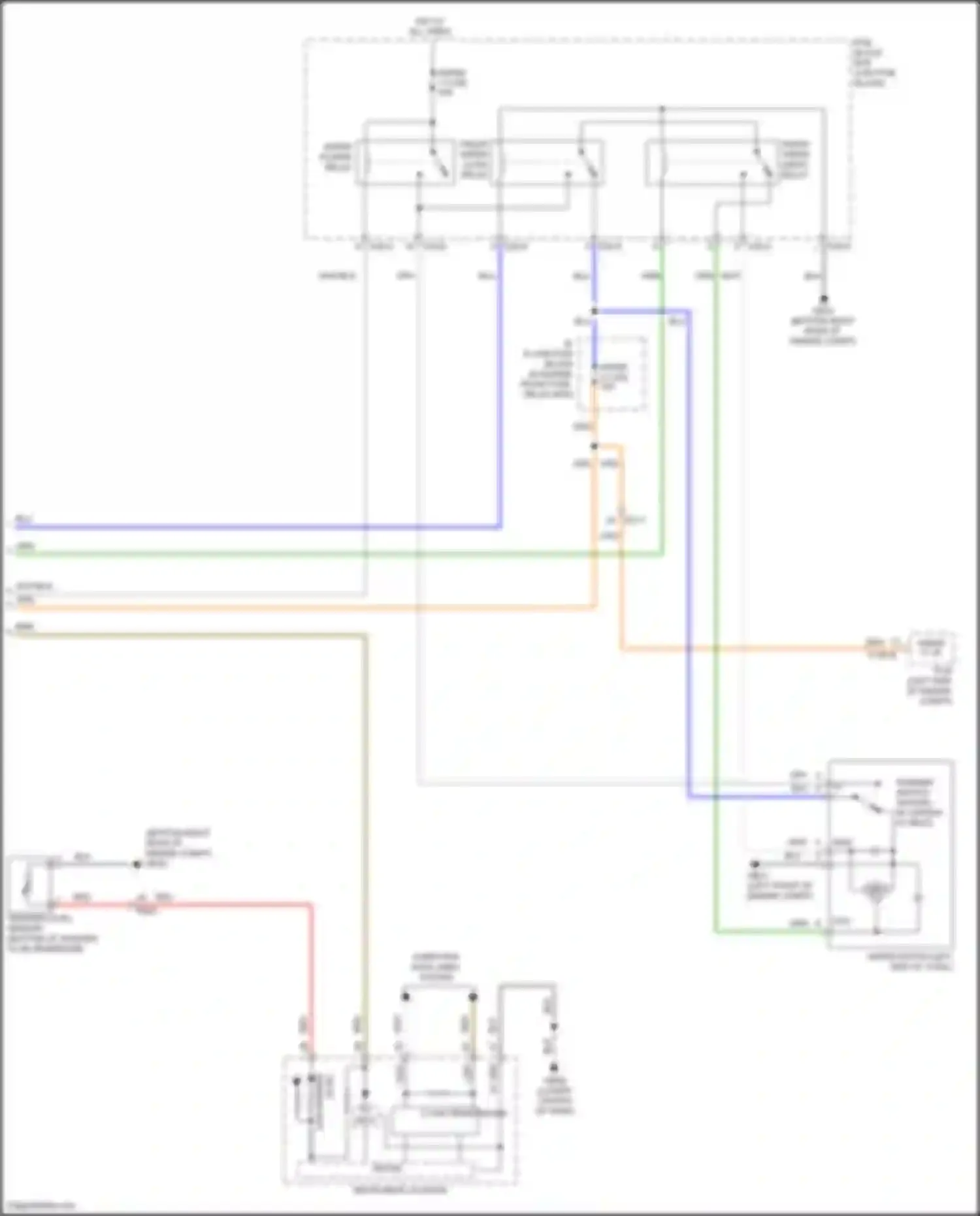 Sonata Hyundai VII facelift (2017-2019): Wiper/washer circuit, hybrid (2 of 2)