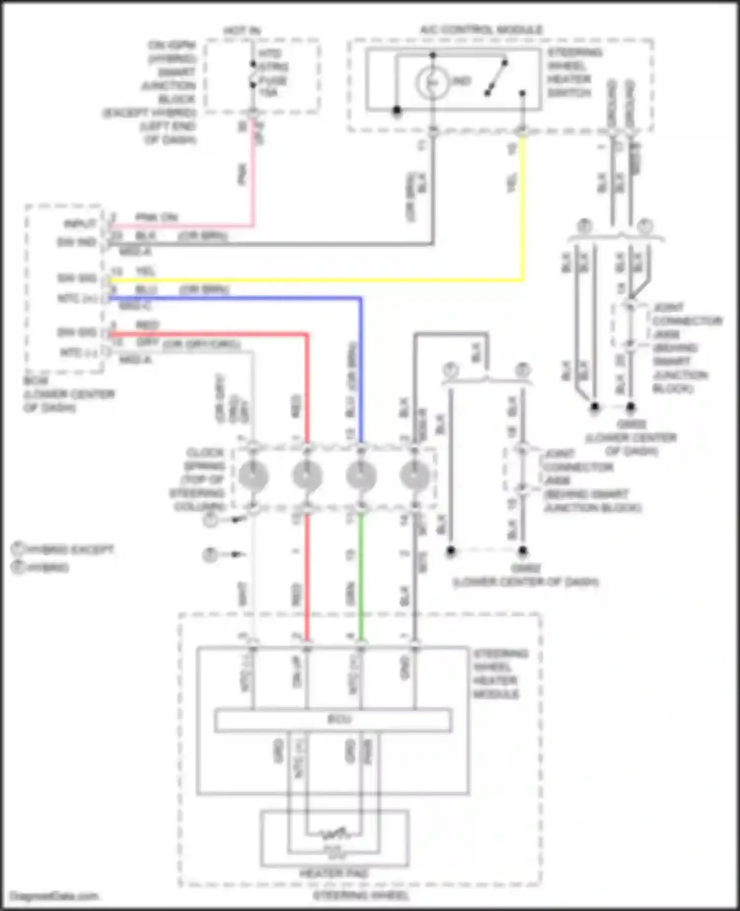Wiring diagram a/c control module for Hyundai Sonata VII facelift (2017-2019) (16 of 40)