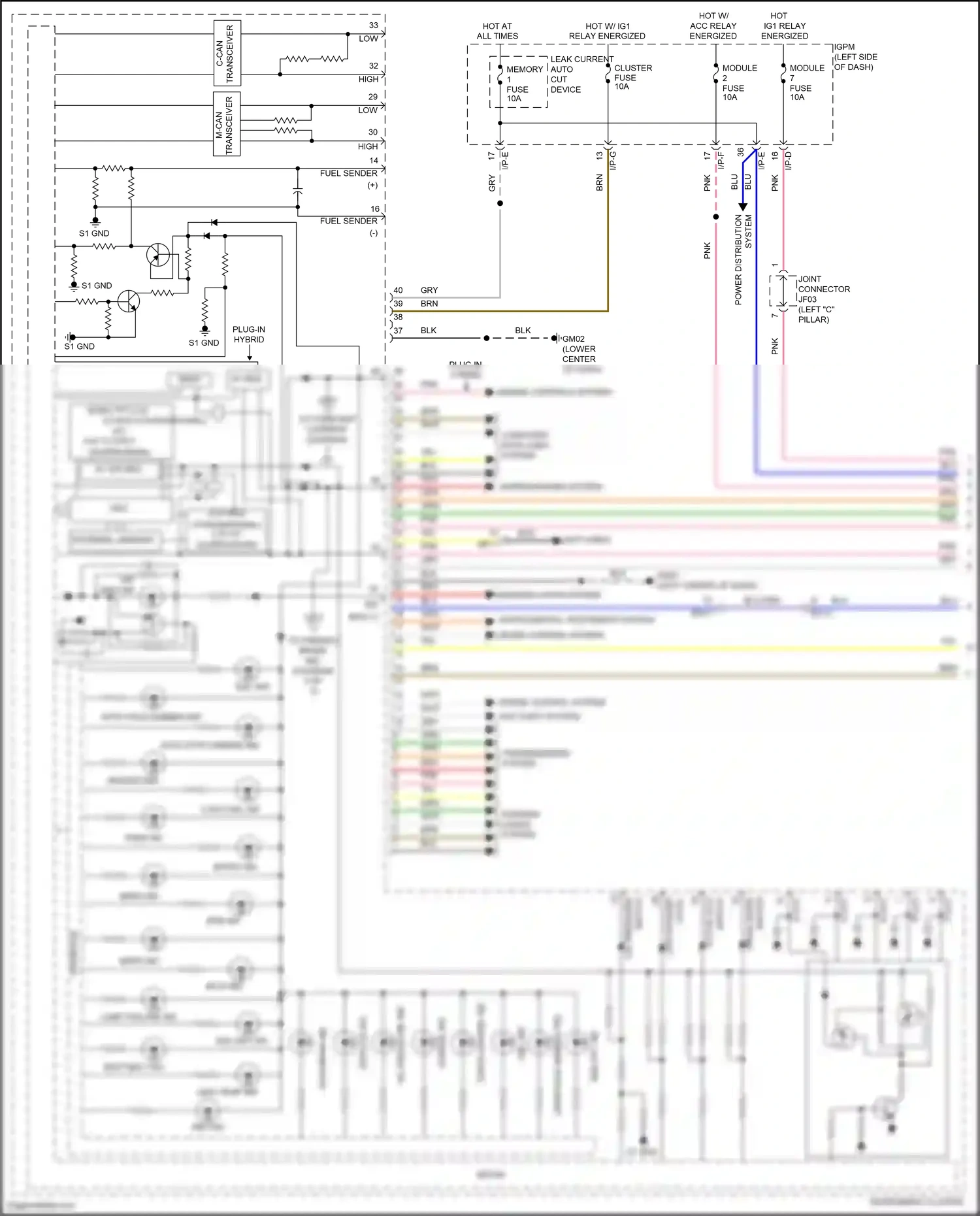 Wiring diagram active eco for Hyundai Sonata VII facelift (2017-2019) (1 of 1)