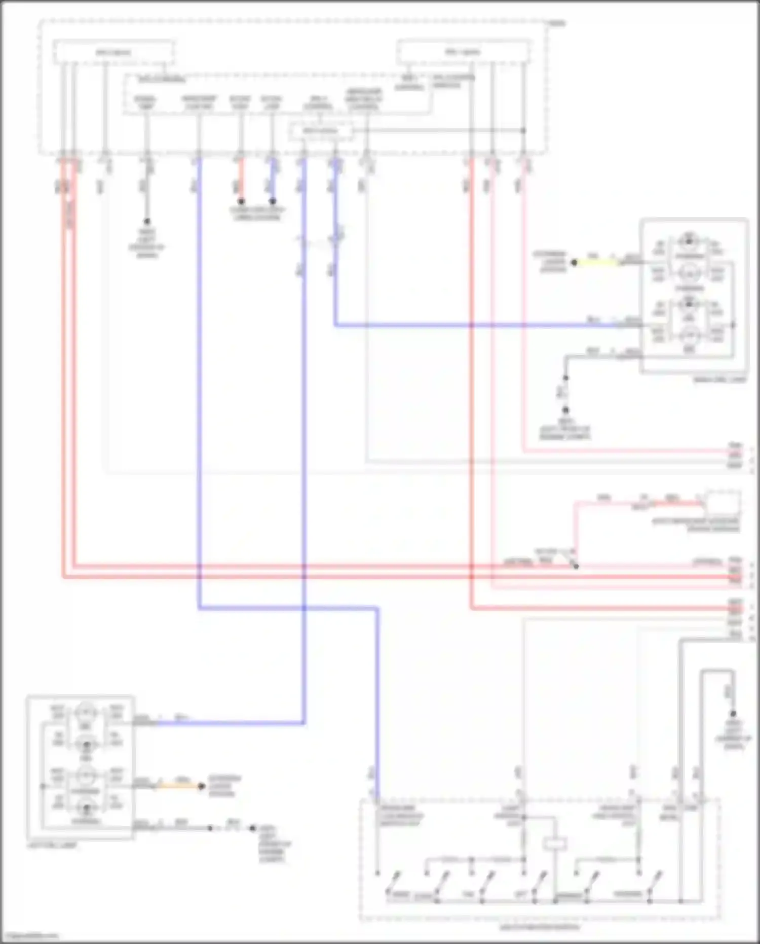 Wiring diagram auto headlamp leveling device module for Hyundai Sonata VII facelift (2017-2019) (1 of 13)