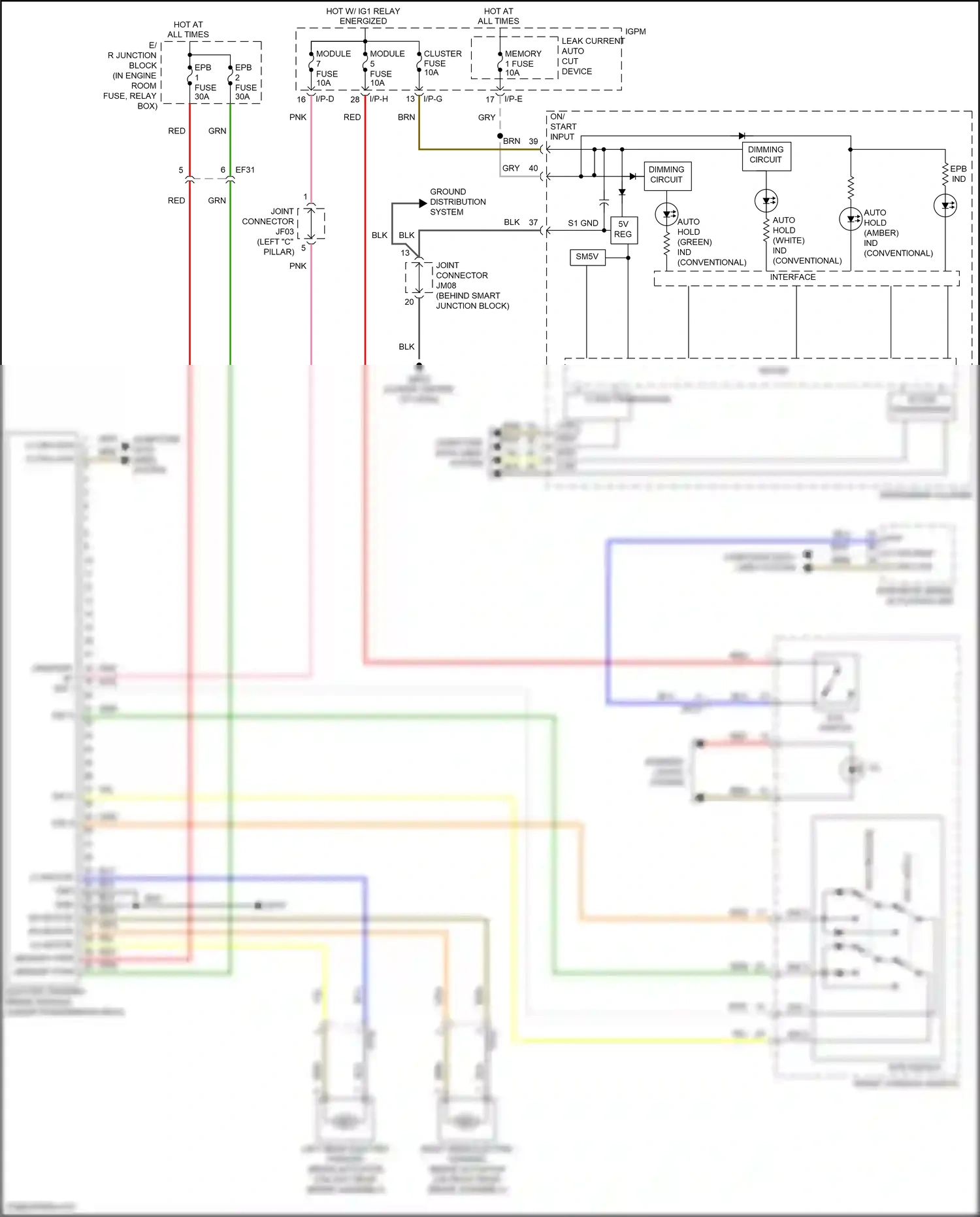 Wiring diagram avh switch for Hyundai Sonata VII facelift (2017-2019) (1 of 1)