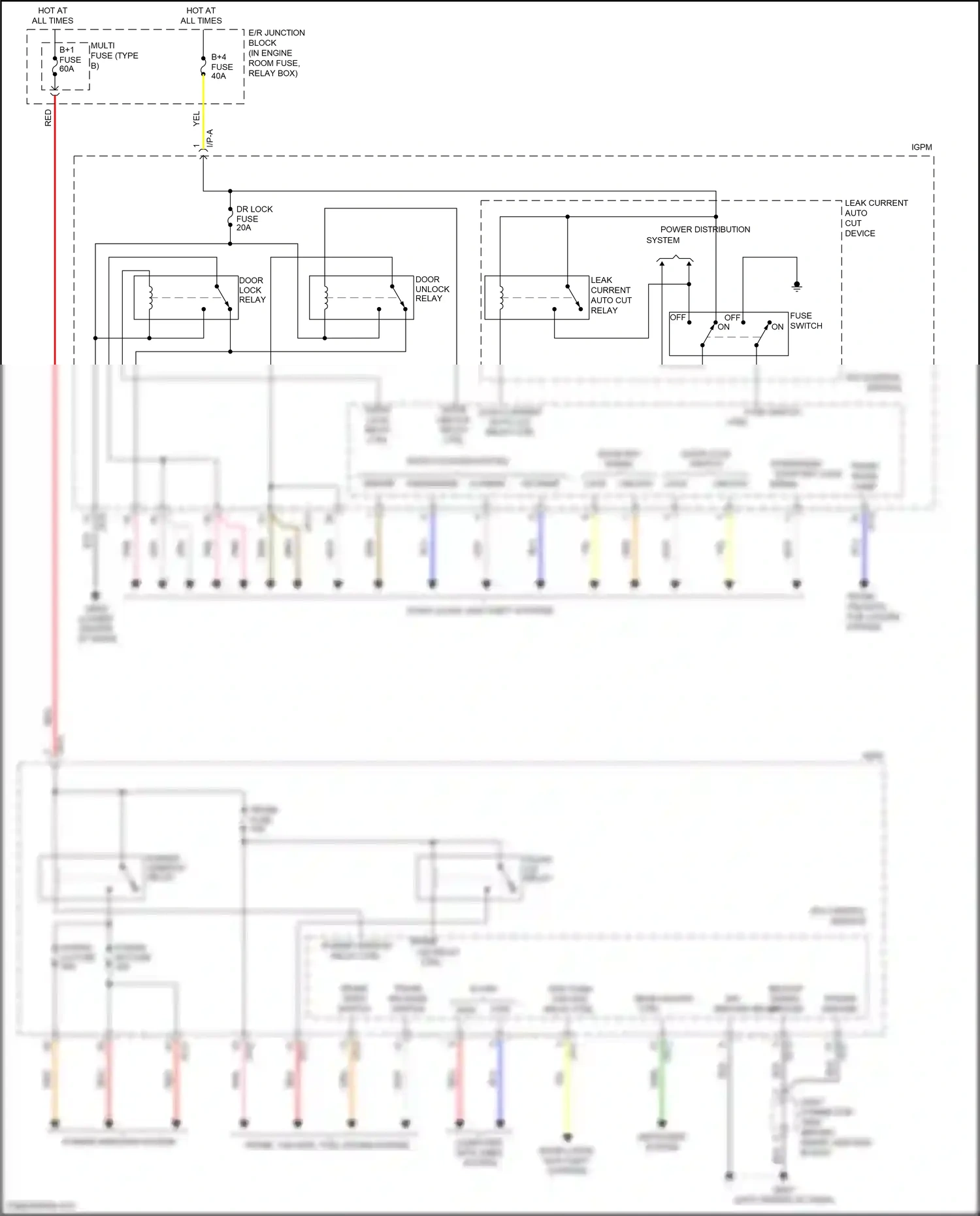 Hyundai Sonata VII facelift (2017-2019) b-can trunk release switch low high wiring diagram  (1 of 1)