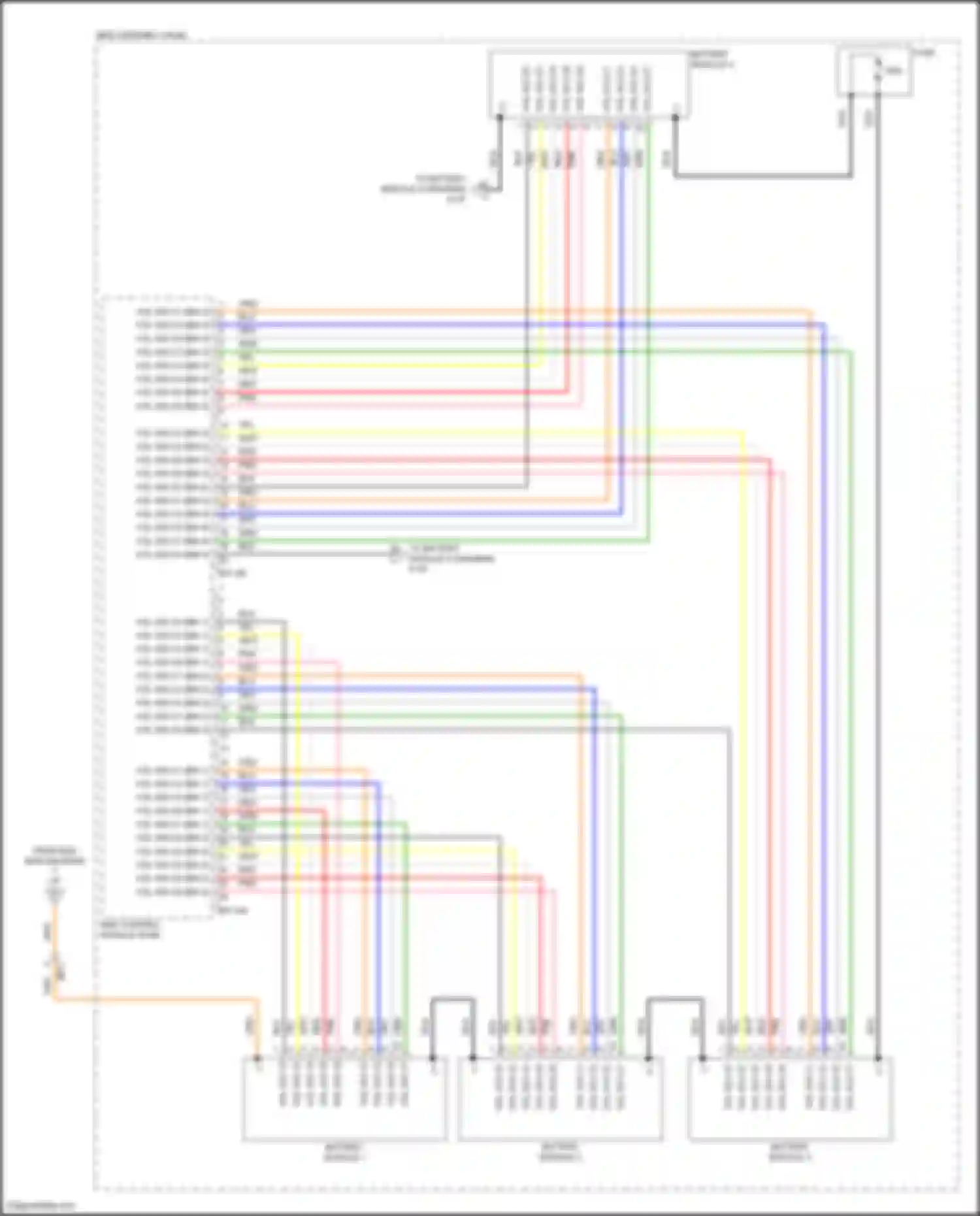 Wiring diagram battery module 3 for Hyundai Sonata VII facelift (2017-2019) (1 of 1)