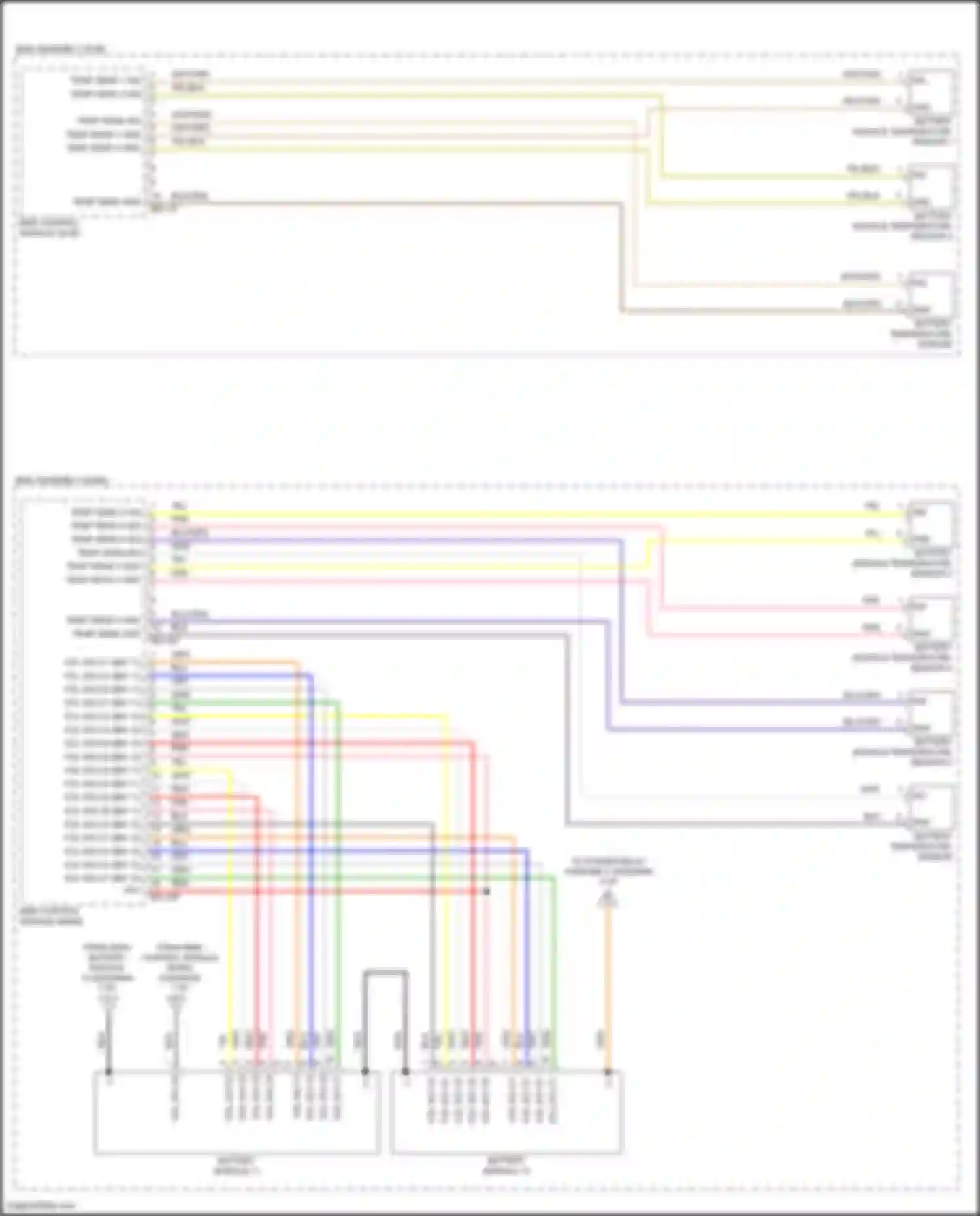 Wiring diagram battery module temperature sensor 5 for Hyundai Sonata VII facelift (2017-2019) (1 of 1)