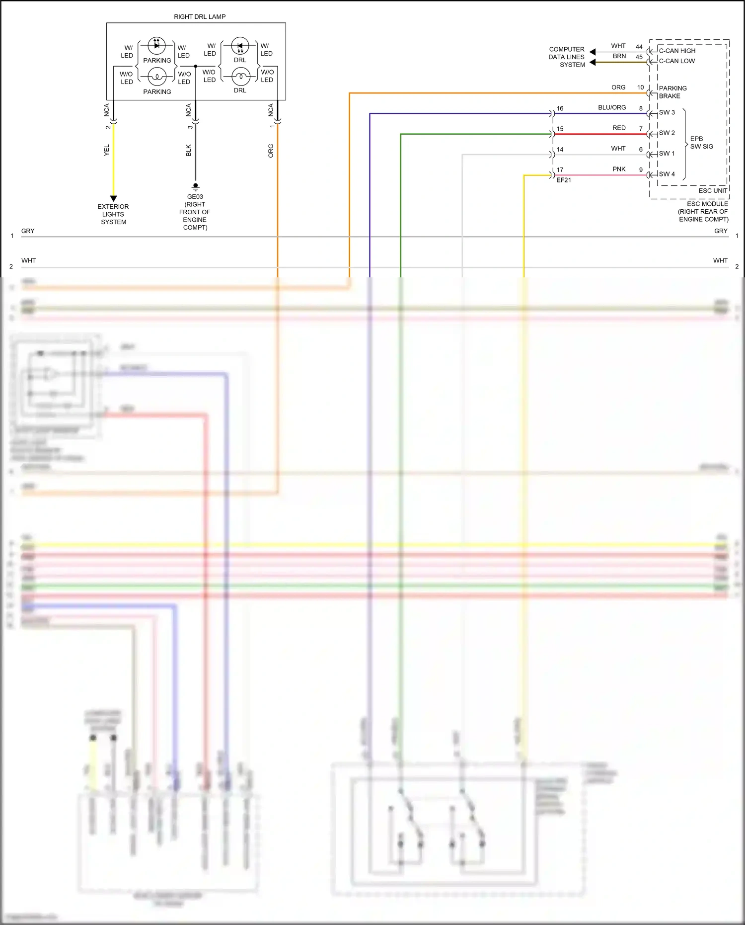 Wiring diagram blu for Hyundai Sonata VII facelift (2017-2019) (64 of 326)