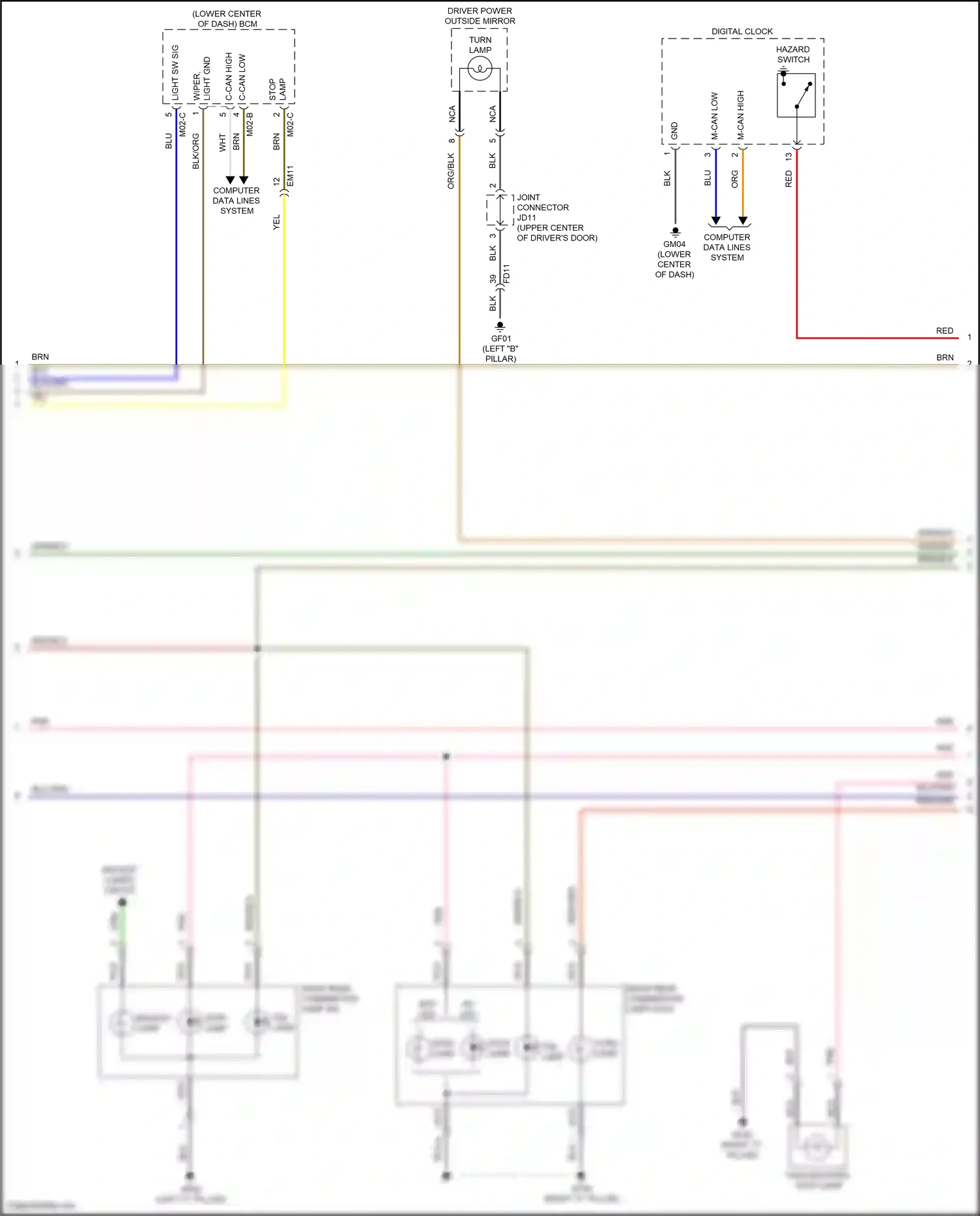 Wiring diagram blu for Hyundai Sonata VII facelift (2017-2019) (222 of 326)