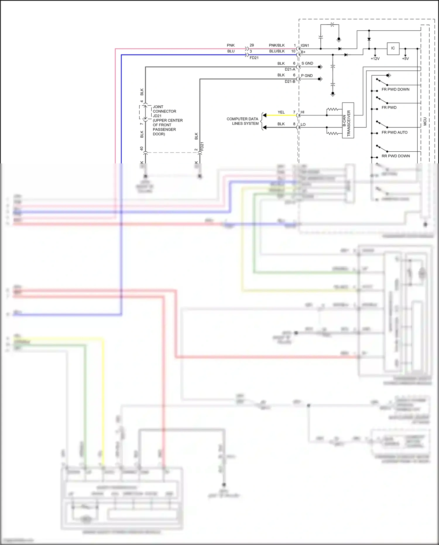 Wiring diagram blu for Hyundai Sonata VII facelift (2017-2019) (43 of 326)